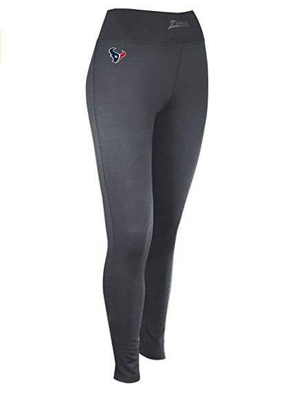 Zubaz NFL Women's Houston Texans Solid Leggings, Charcoal