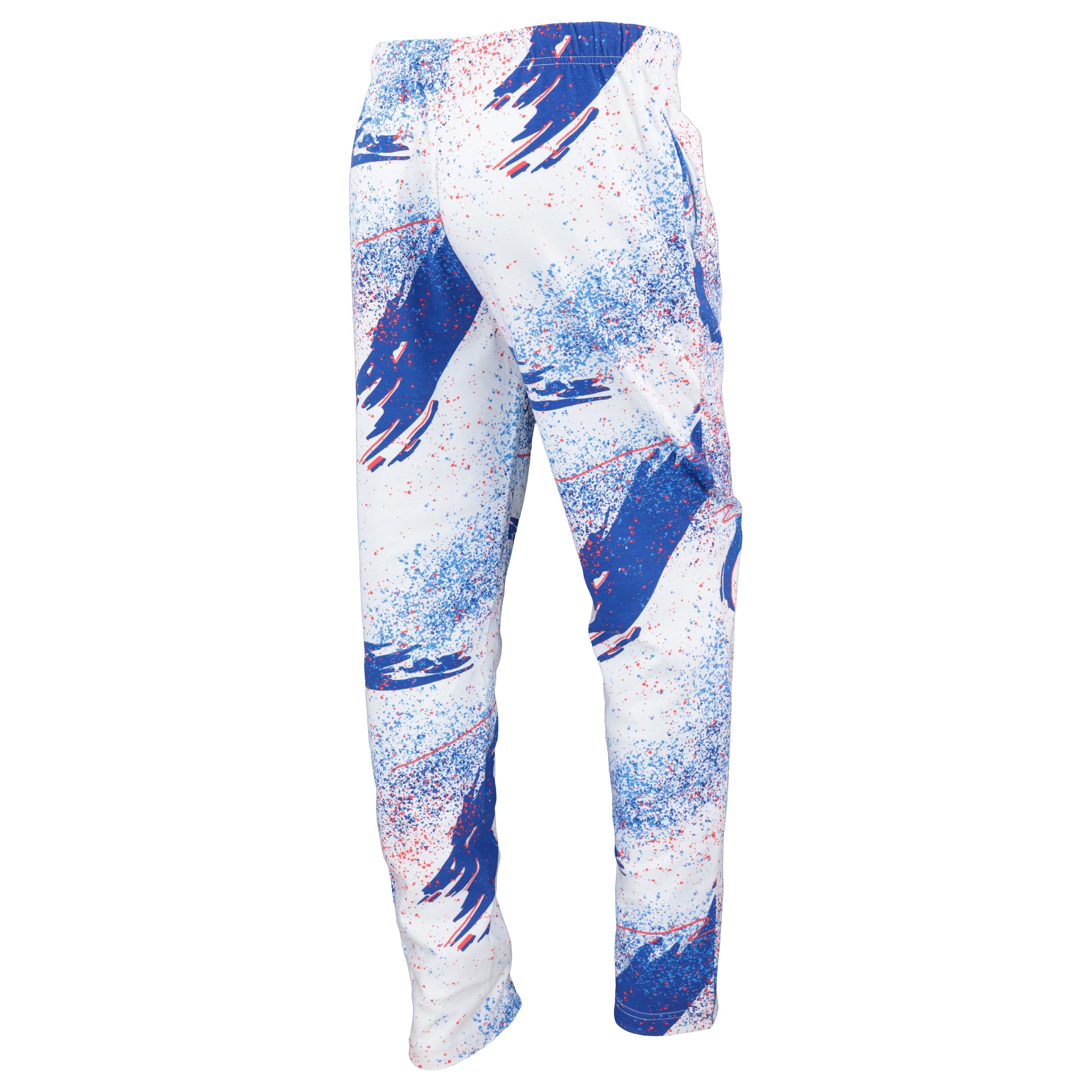 Zubaz 88 Men's The Original Pants - ROYAL/BRIGHT RED CONFETTI