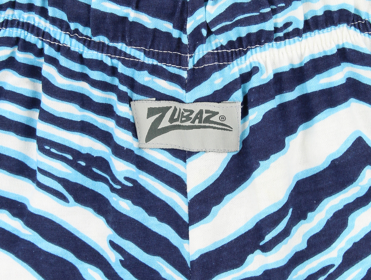 Zubaz Men's LOS ANGELES CHARGERS NAVY/LIGHT BLUE ZEBRA PANT LEFT HIP LOGO Large