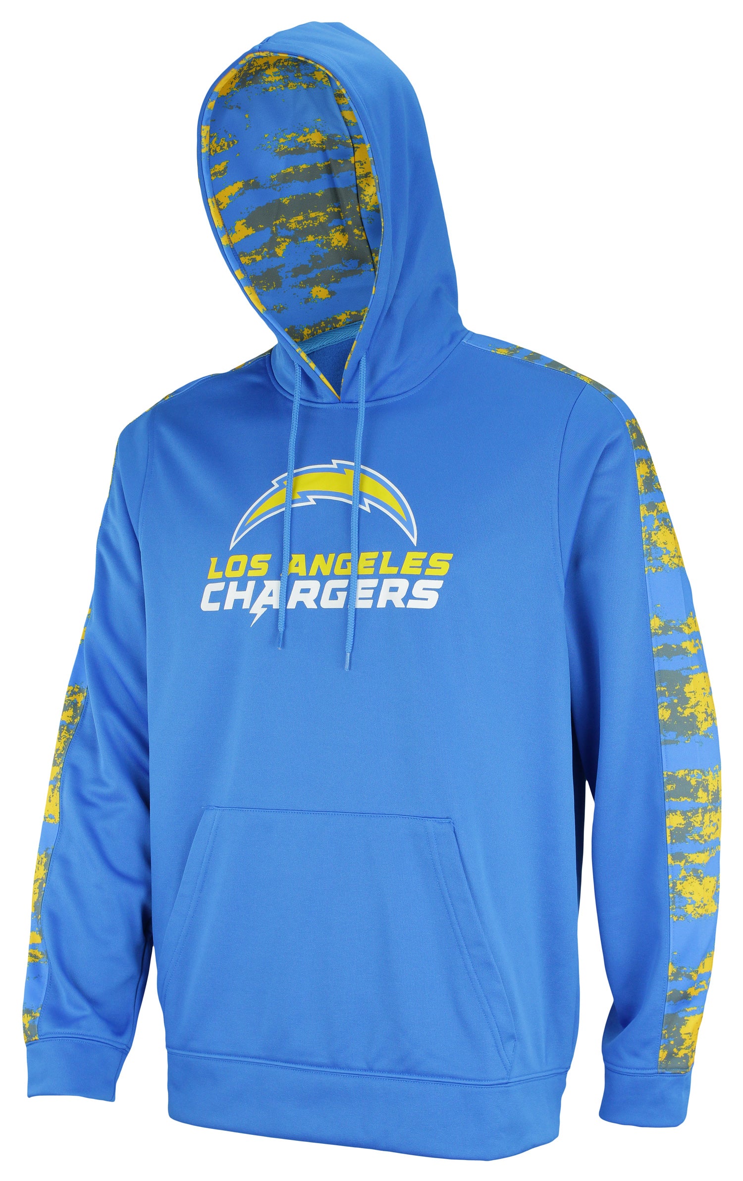 Zubaz NFL Men's Los Angeles Chargers Performance Hoodie w/ Oxide Sleeves