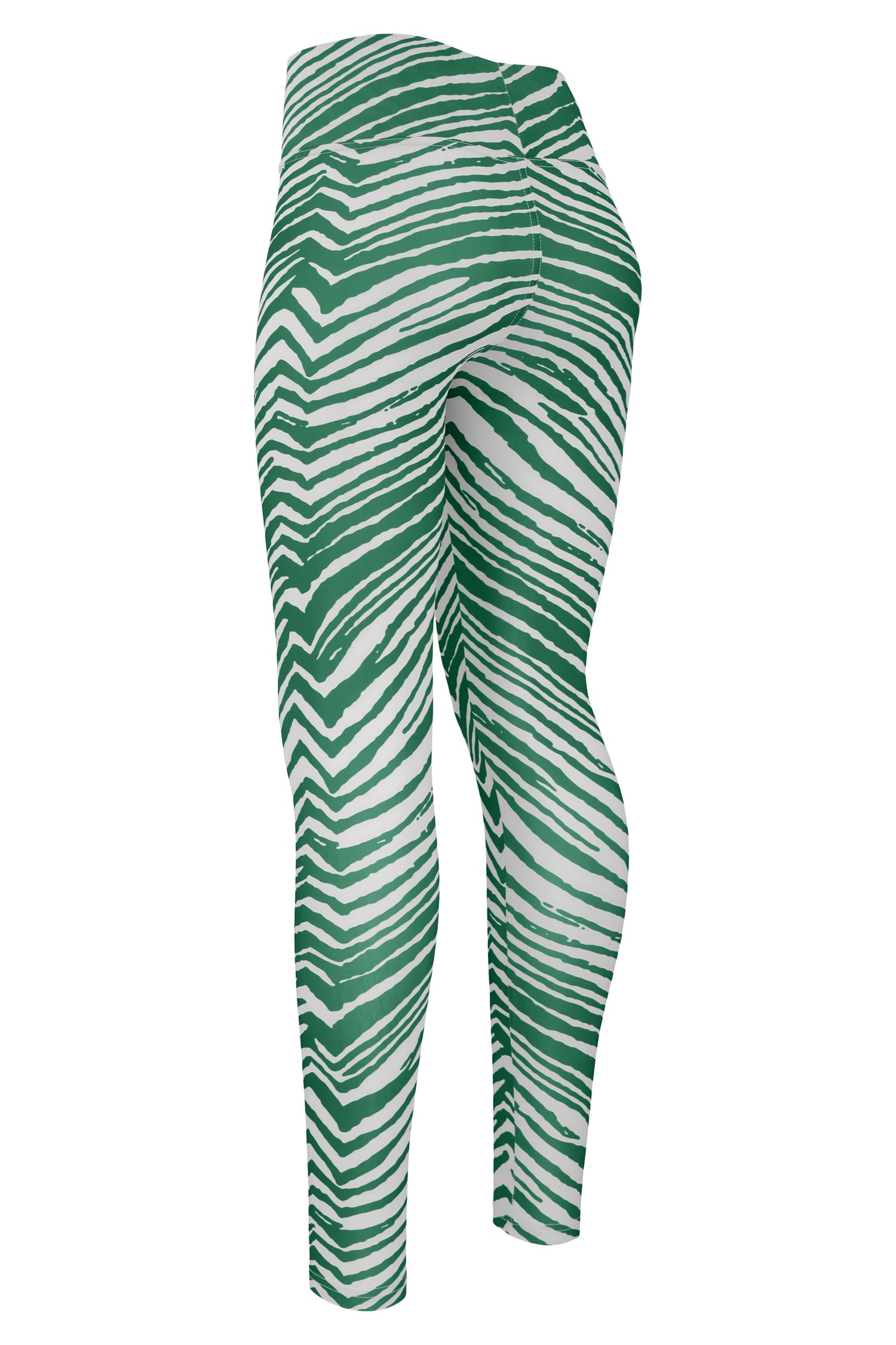 Zubaz NFL Women's Basic Zebra Print Legging, New York Jets