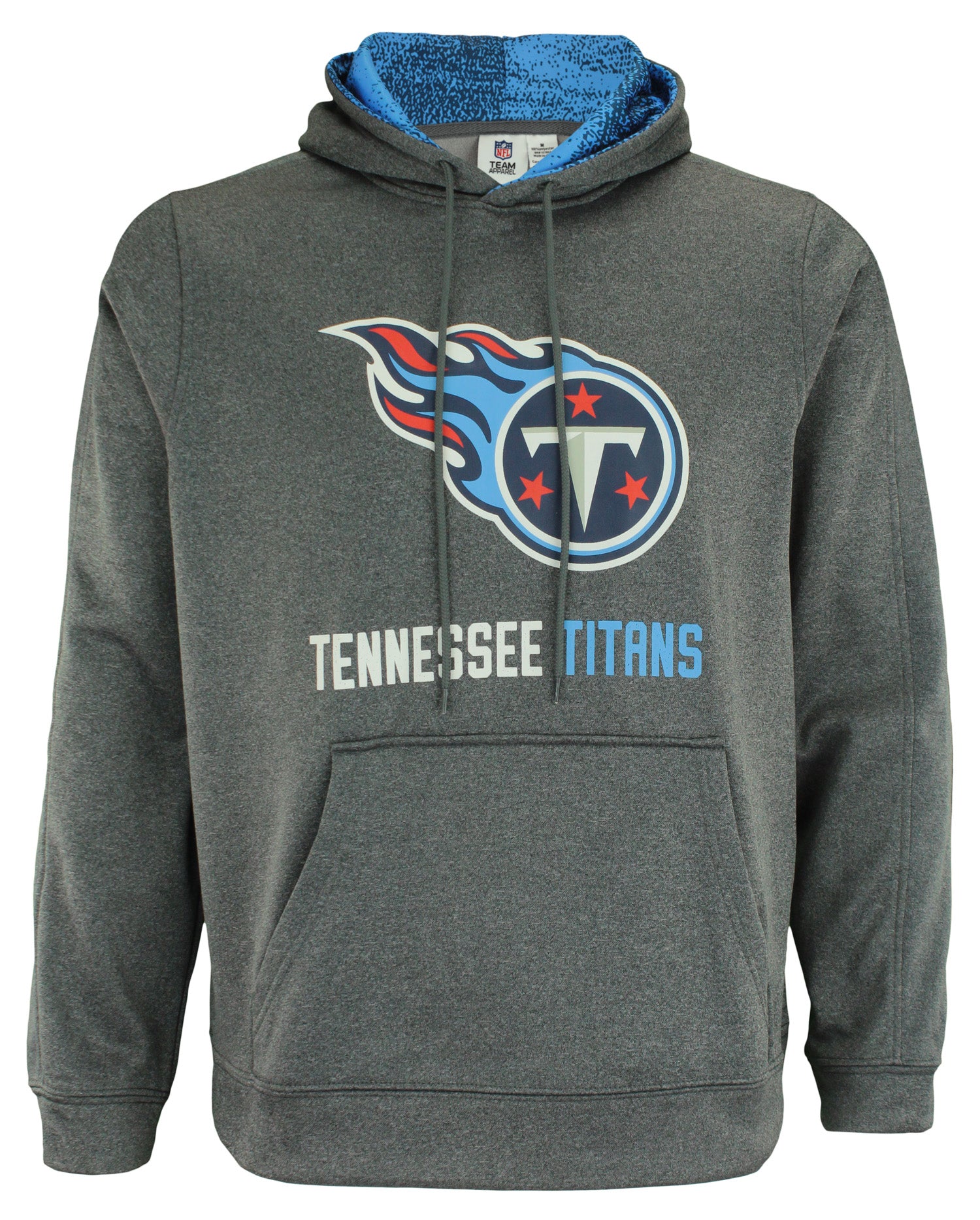 Zubaz NFL Tennessee Titans Men's Heather Grey Performance Fleece Hoodie