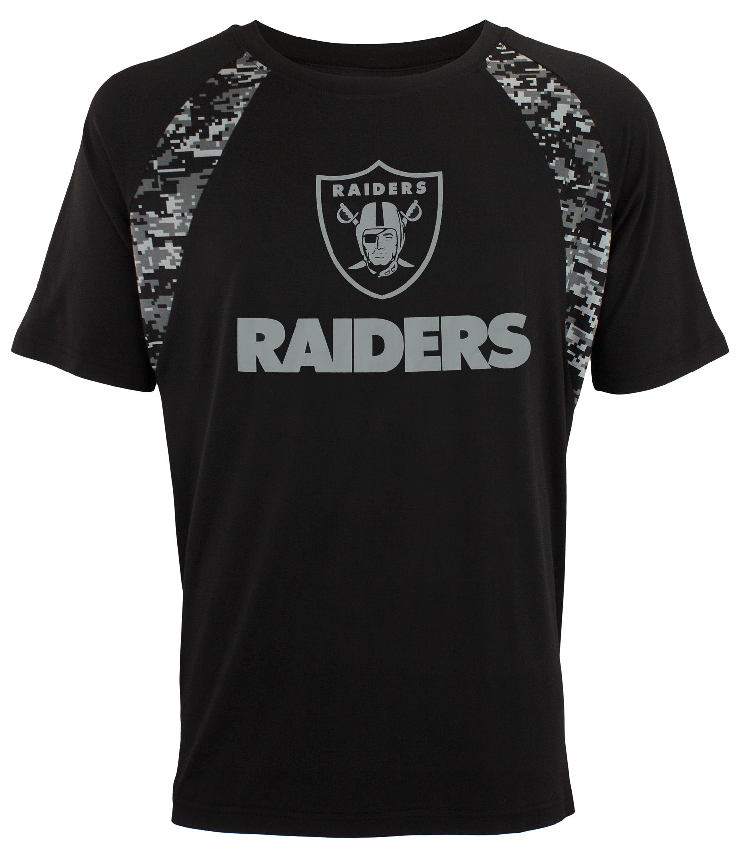 Zubaz NFL Football Men's Oakland Raiders Digi Tonal Camo Raglan T-Shirt