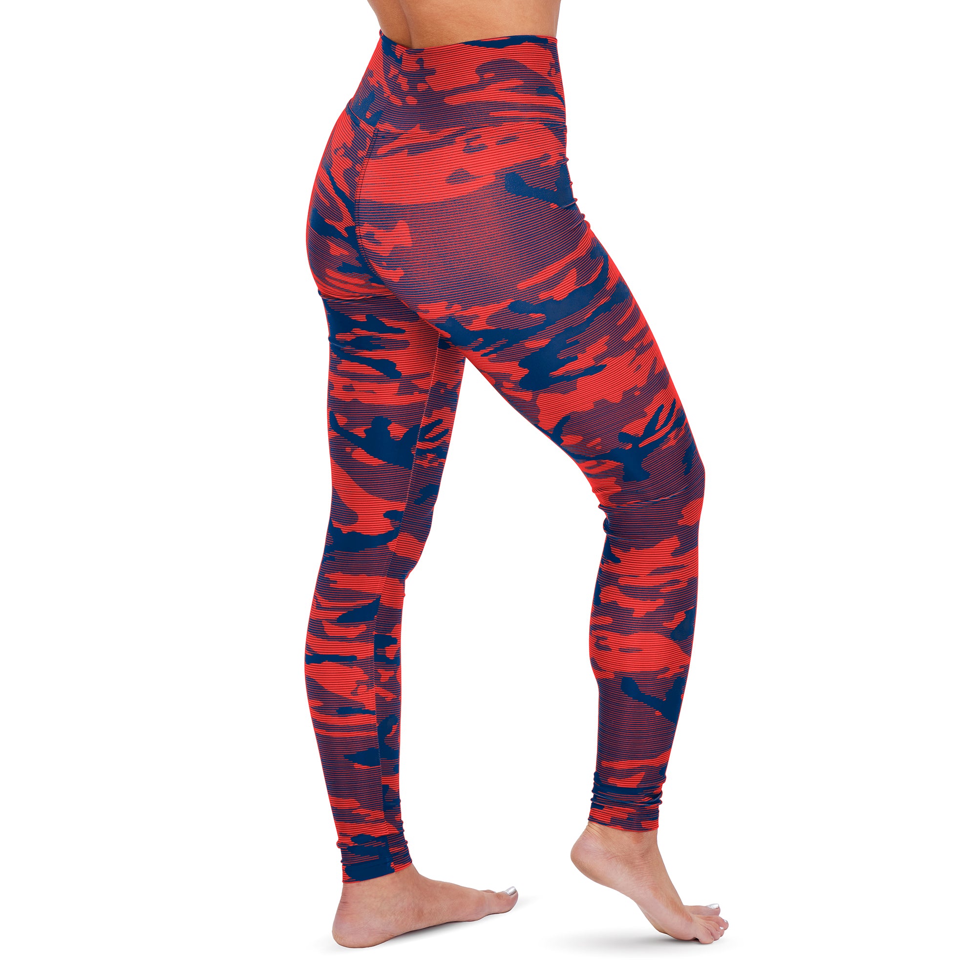 Zubaz NFL Women's New England Patriots Marled Camo Lines Leggings