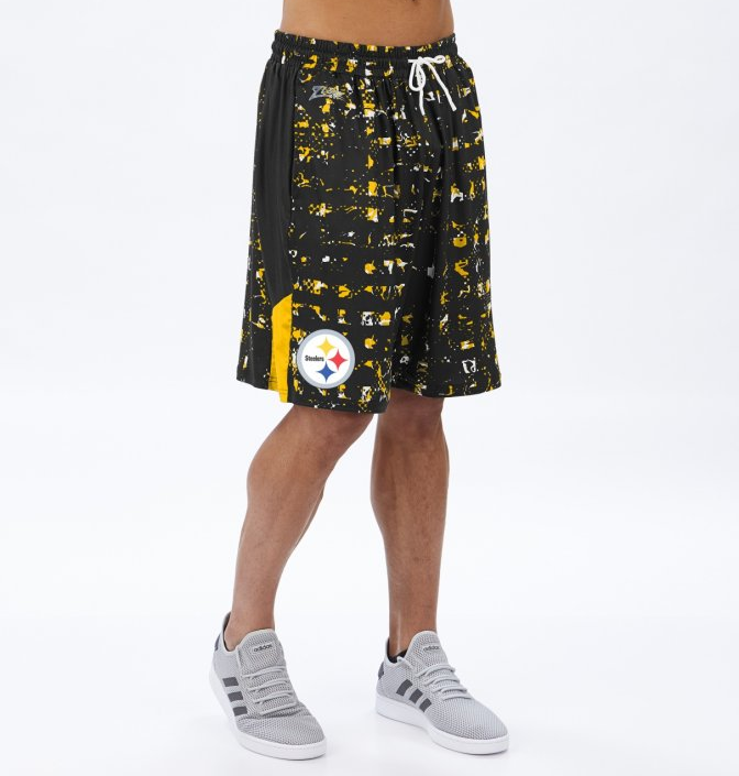 Zubaz NFL Men's Pittsburgh Steelers Color Grid Shorts