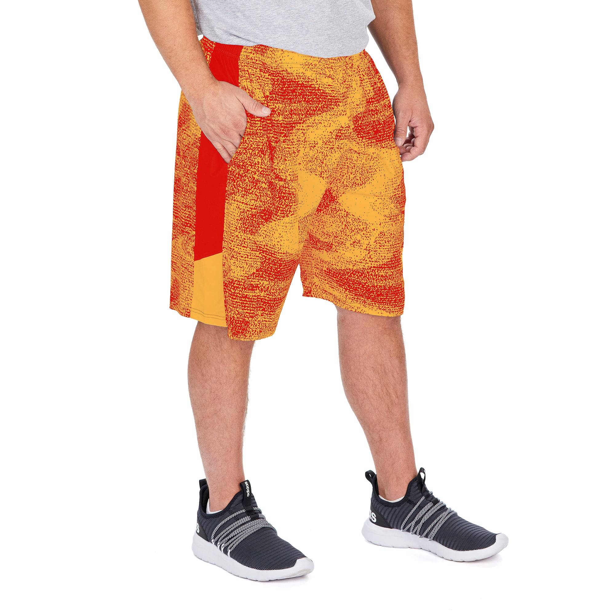 Zubaz NFL Men's Kansas City Chiefs Static Shorts With Side Panels