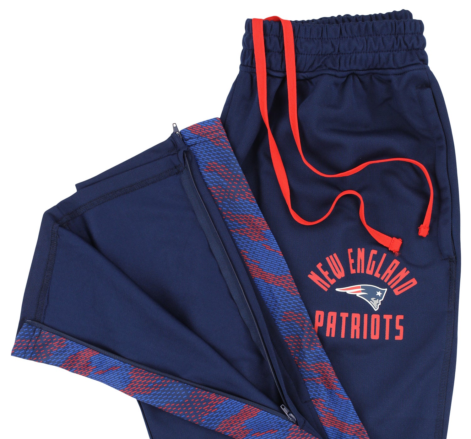 Zubaz NFL Men's New England Patriots Viper Accent Elevated Jacquard Track Pants