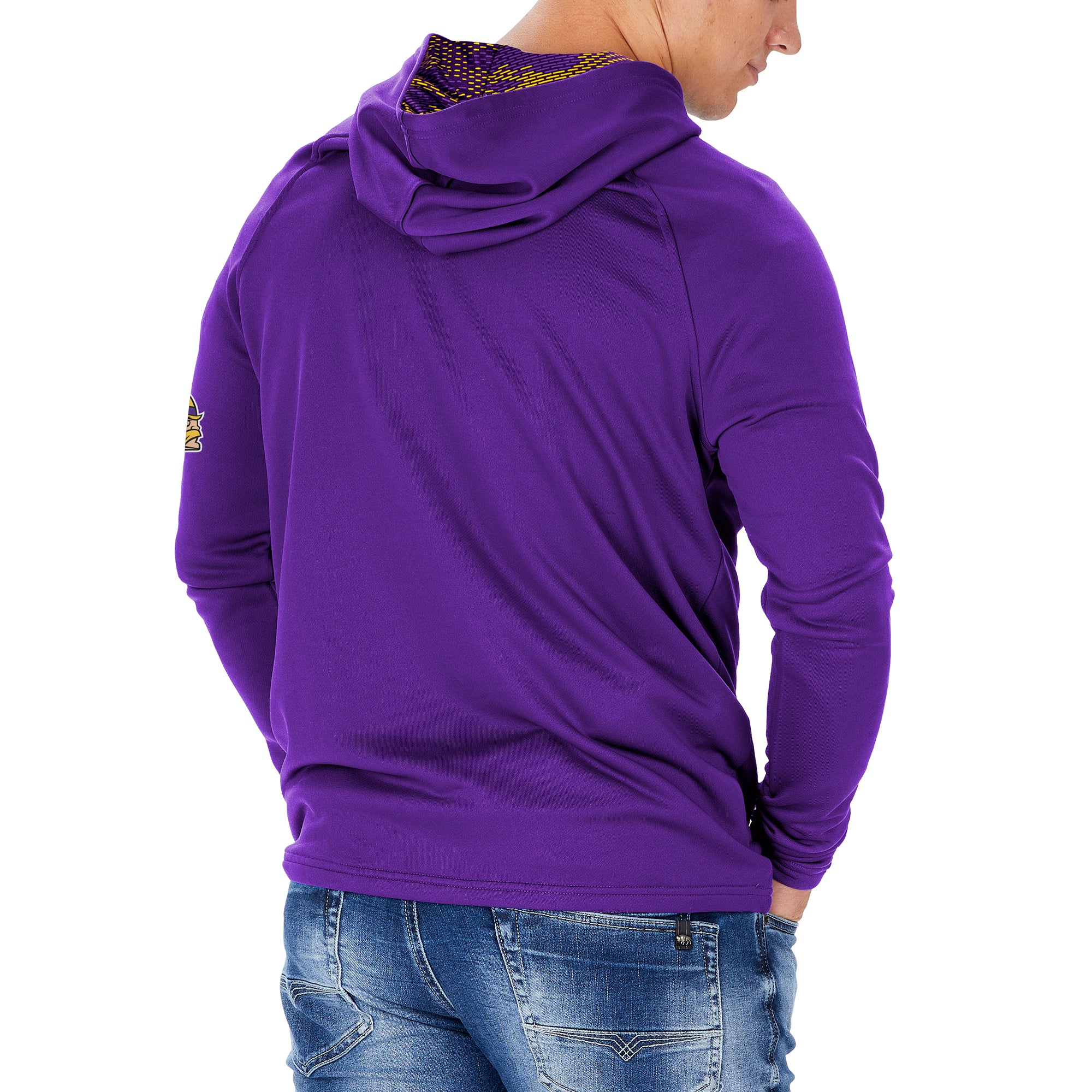 Zubaz Men's NFL Minnesota Vikings Team Color Hoodie W/ Viper Print Details