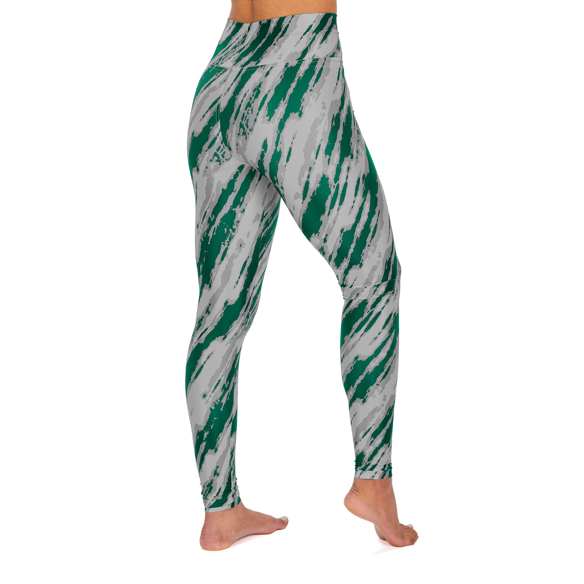 Zubaz NFL Women's New York Jets Diagonal Streak Leggings