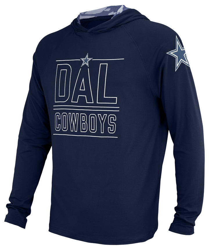 Zubaz NFL Men's Dallas Cowboys Team Color Active Hoodie With Camo Accents
