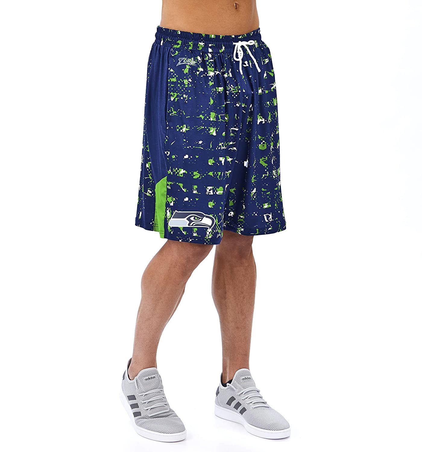 Zubaz NFL Men's Seattle Seahawks Color Grid Shorts