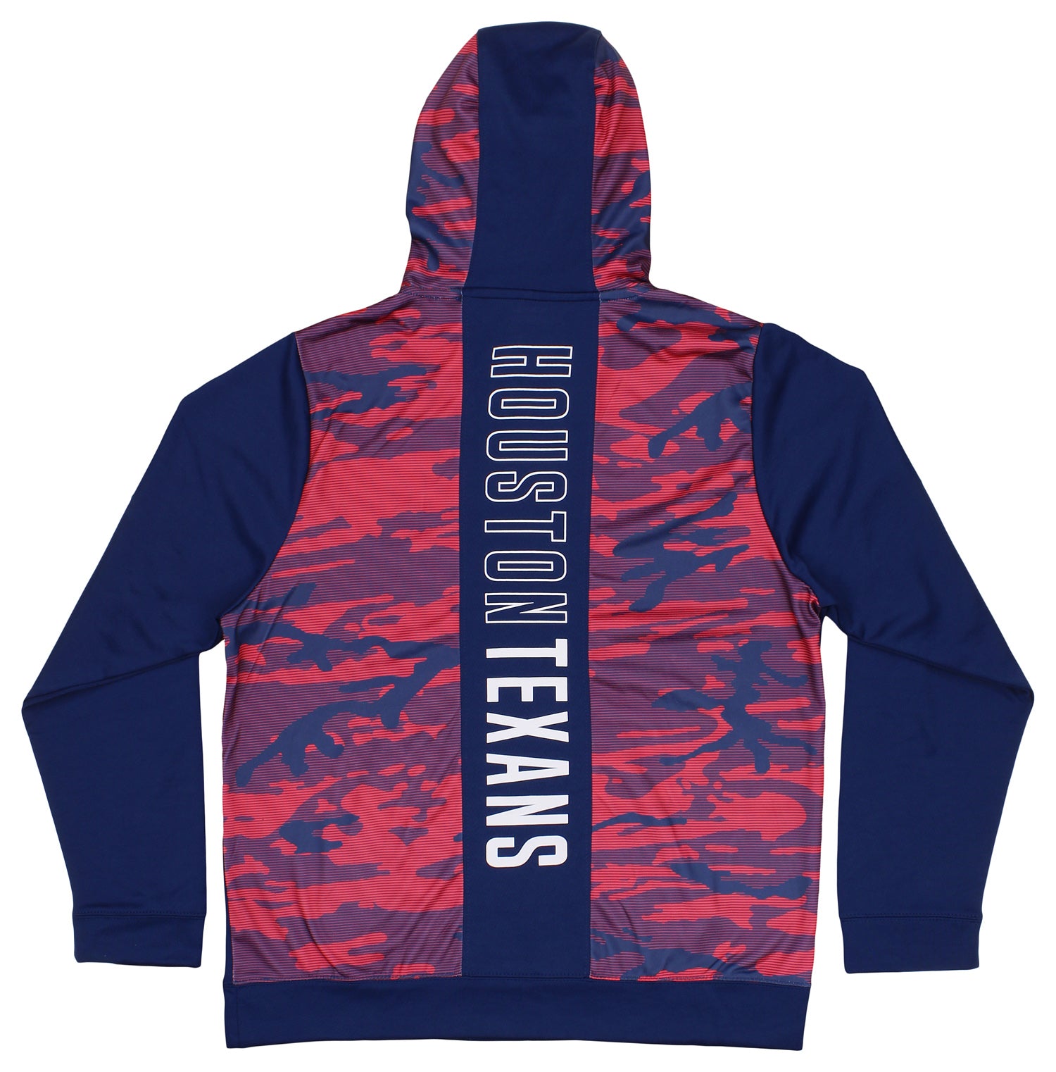 Zubaz NFL Men's Houston Texans Team Color Camo Back Panel Hoodie