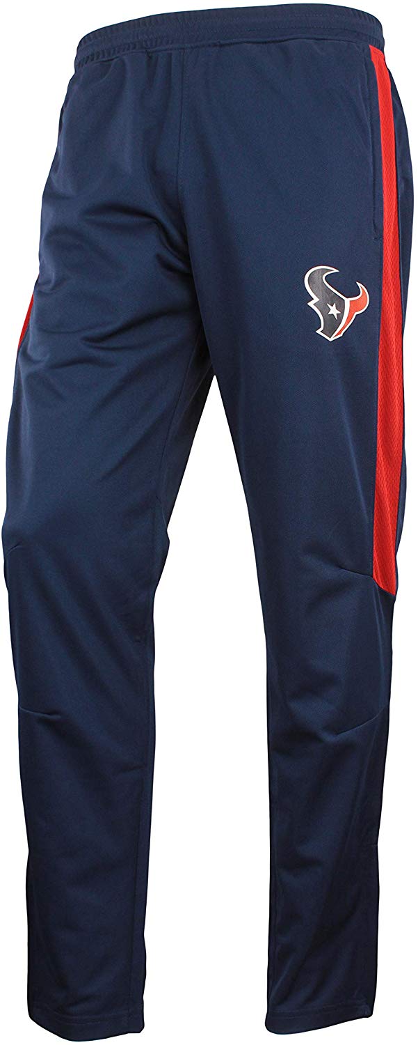 Zubaz NFL Football Men's Houston Texans Athletic Track Pant