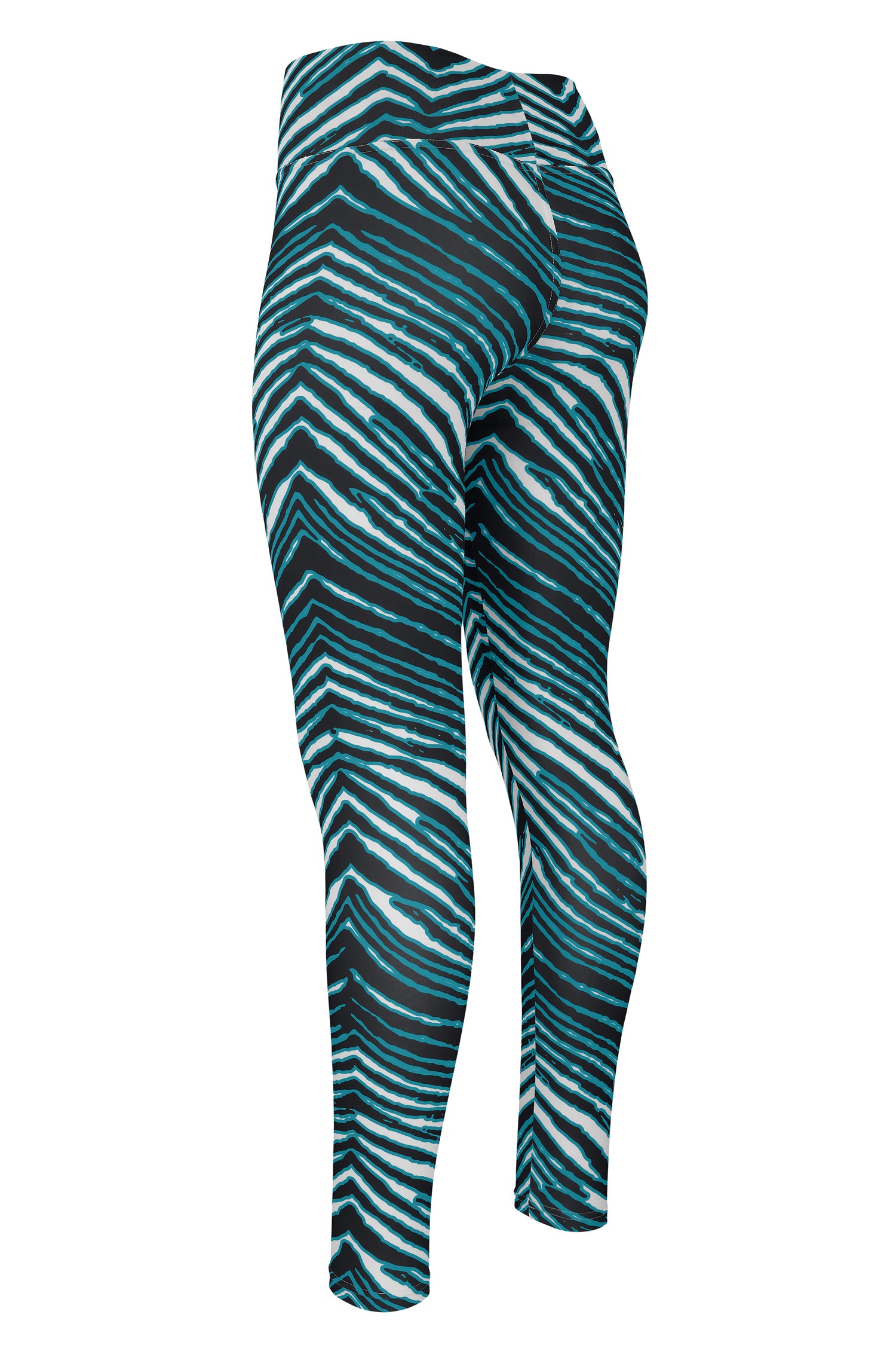 Zubaz NFL Women's Basic Zebra Print Legging, Jacksonville Jaguars