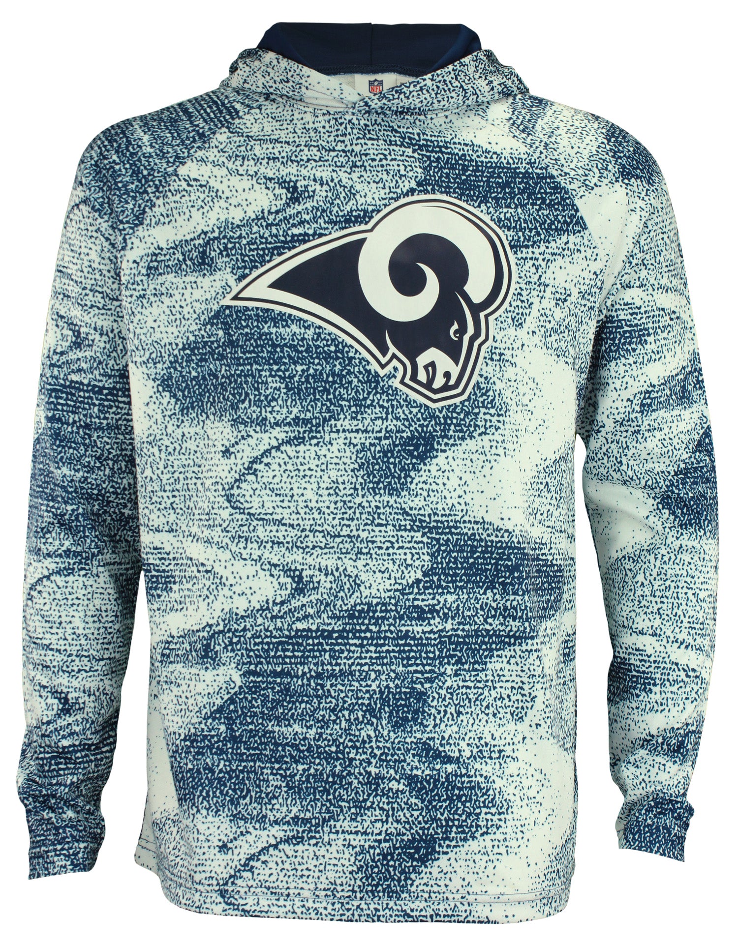 Zubaz NFL Los Angeles Rams Men's Static Body Lightweight French Terry Hoodie