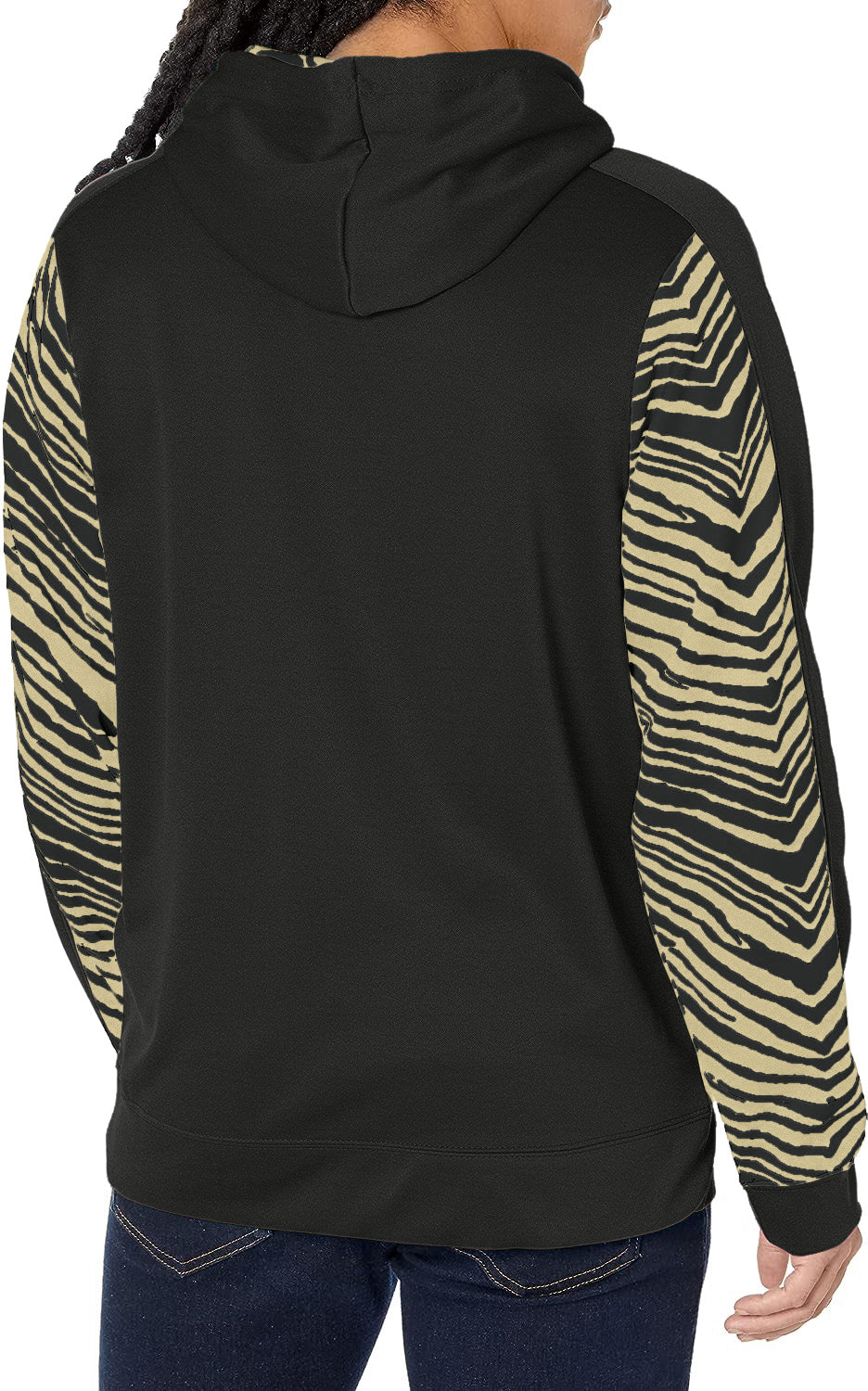 Zubaz NFL Men's New Orleans Saints Team Color with Zebra Accents Pullover Hoodie