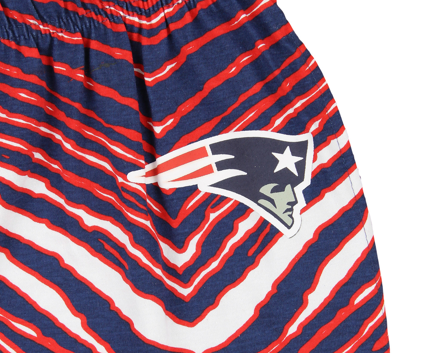 Zubaz Men's NEW ENGLAND PATRIOTS NAVY/RED ZEBRA PANT LEFT HIP LOGO