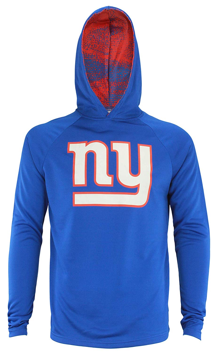 Zubaz NFL New York Giants Men's Lightweight Performance French Terry Hoodie