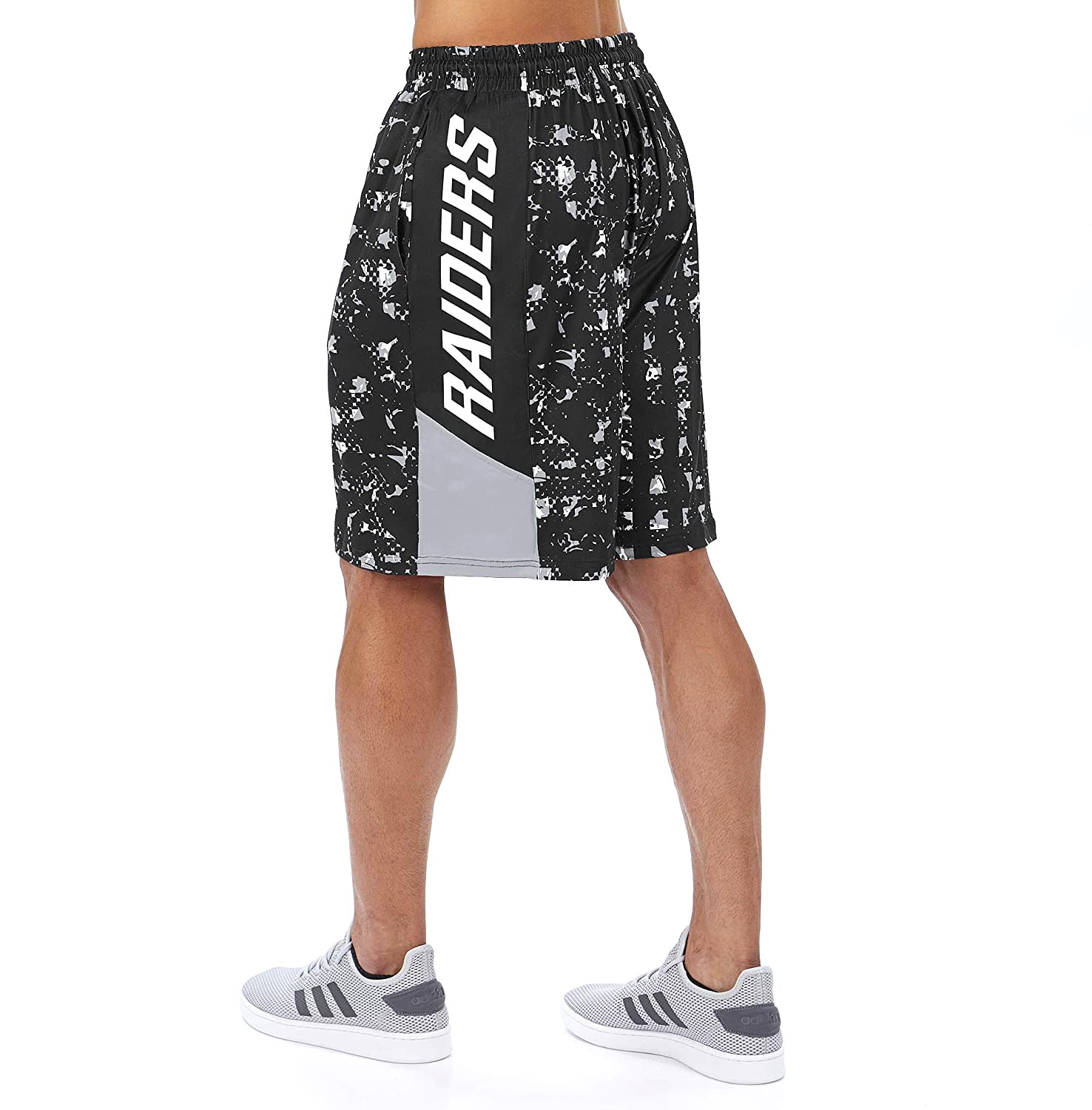 Zubaz NFL Men's Oakland Raiders Color Grid Shorts