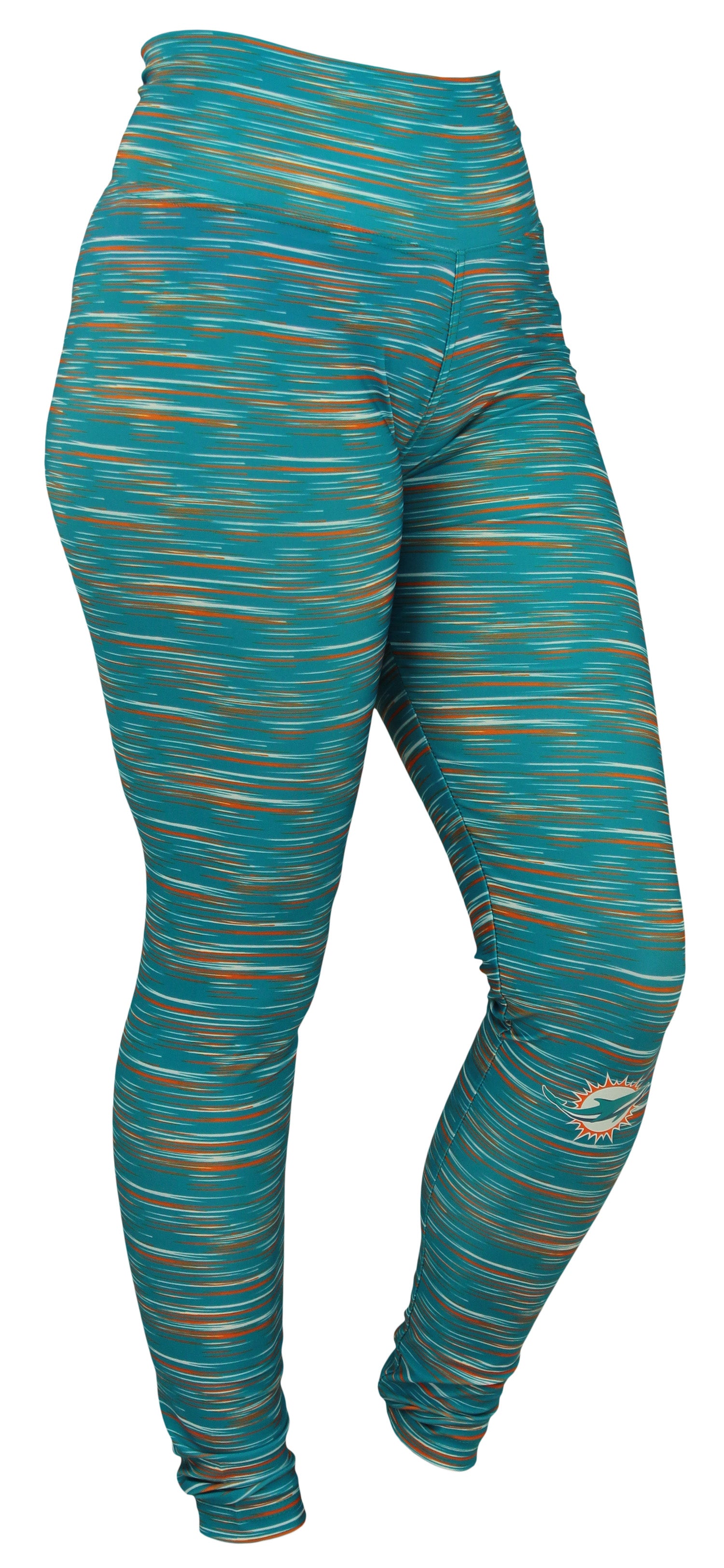 Zubaz NFL Football Women's Miami Dolphins Space Dye Legging