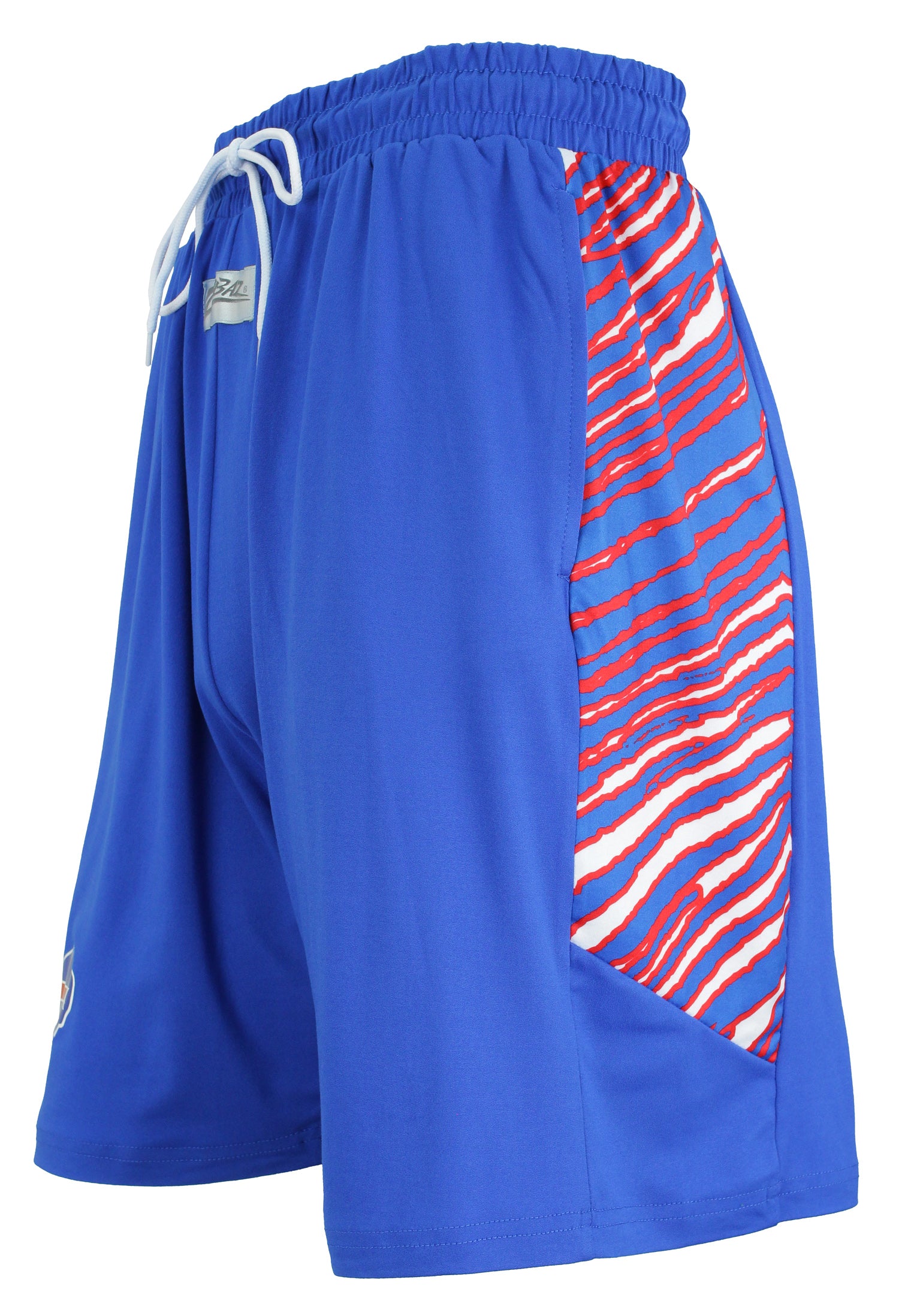 Zubaz NFL Men's Buffalo Bills Team Logo Zebra Side Seam Shorts, Blue