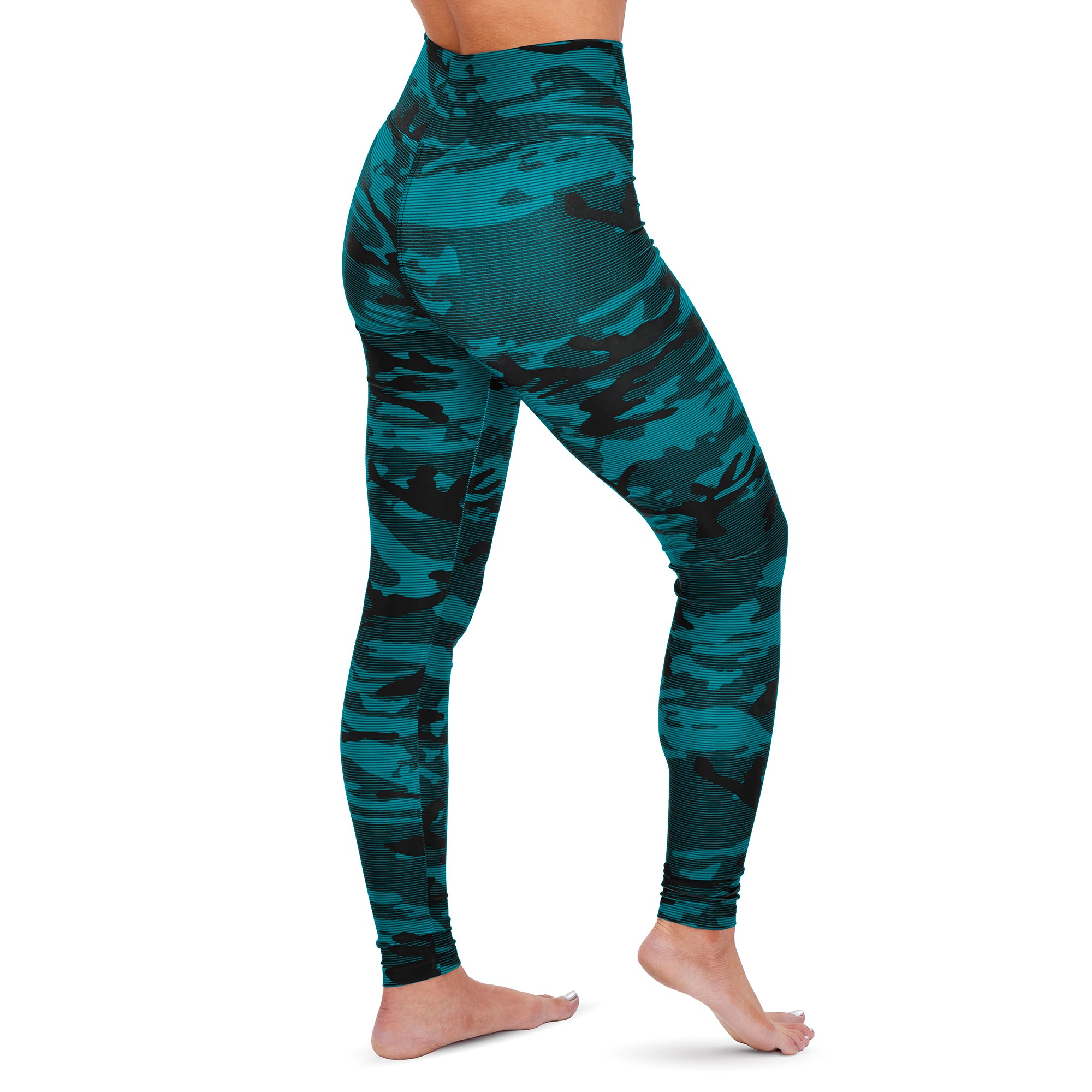 Zubaz NFL Women's Jacksonville Jaguars Marled Camo Lines Leggings