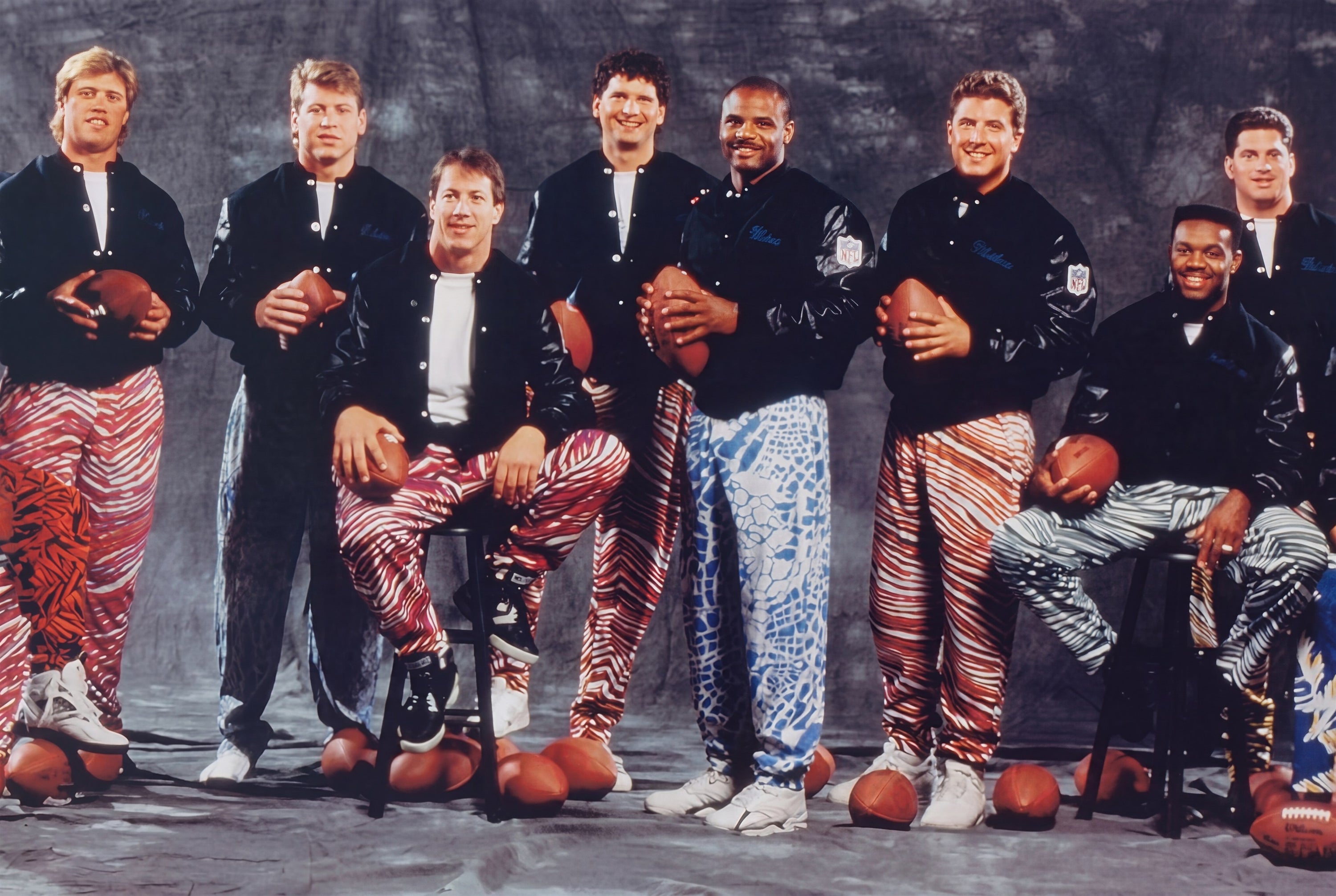 1990 NFL quarterbacks wearing Zubaz pants