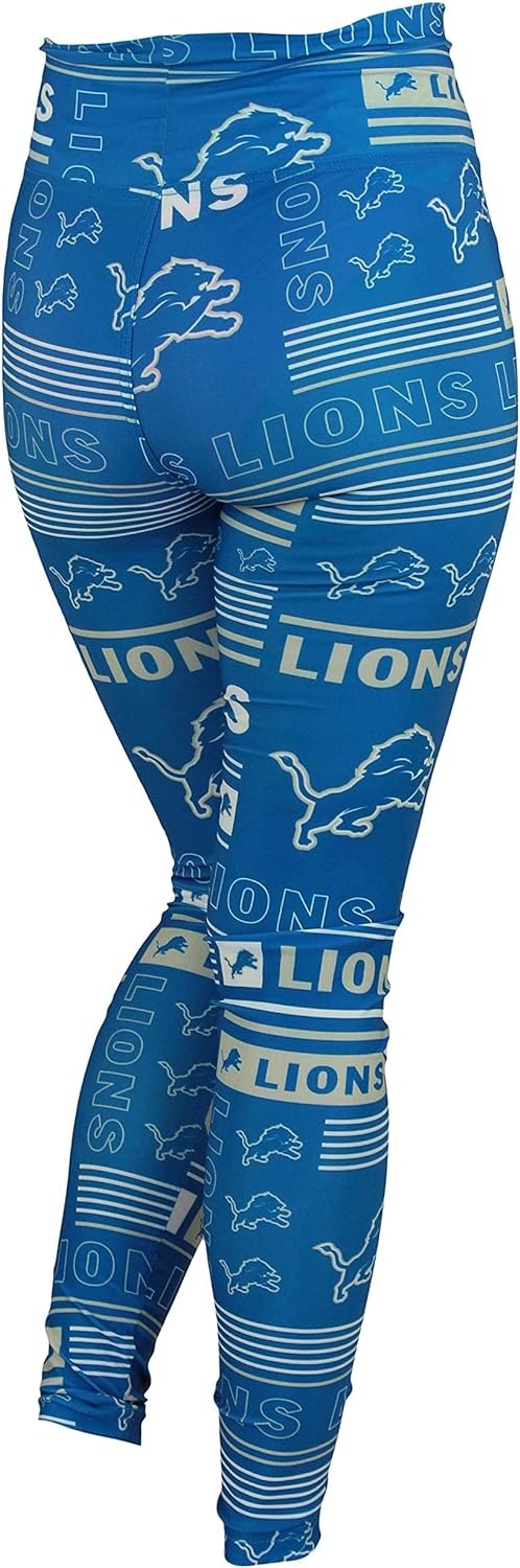 Zubaz NFL DETROIT LIONS TEAM COLOR COLUMN LEGGING XS
