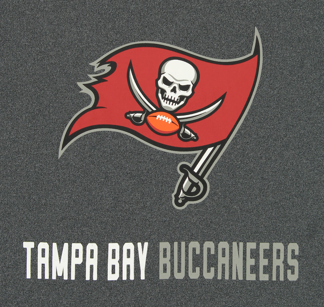 Zubaz NFL Men's Tampa Bay Buccaneers Performance Fleece Hoodie, Heather Grey