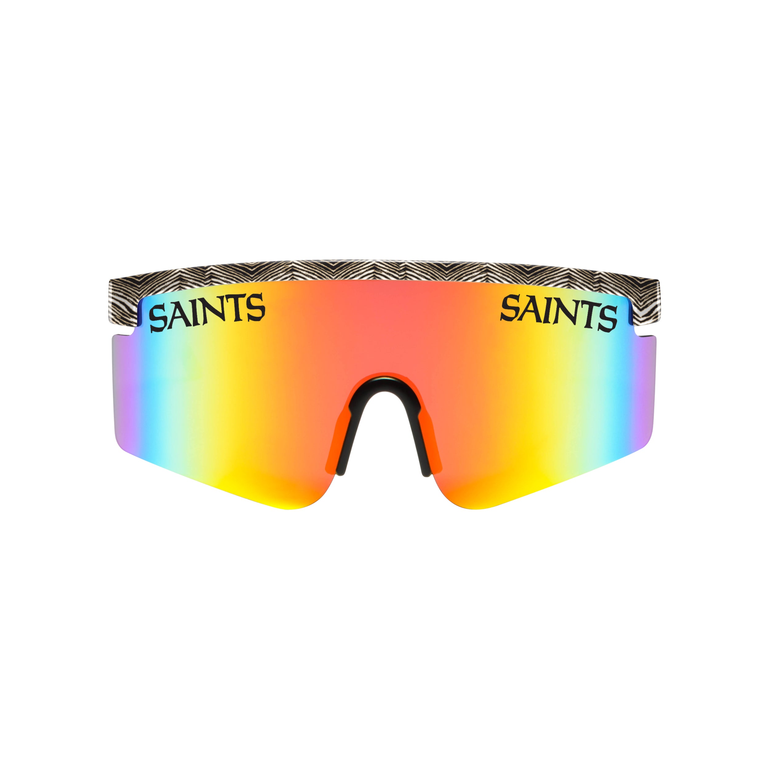 FOCO X Zubaz NFL Collab 90s Retro Swag Sunglasses, New Orleans Saints