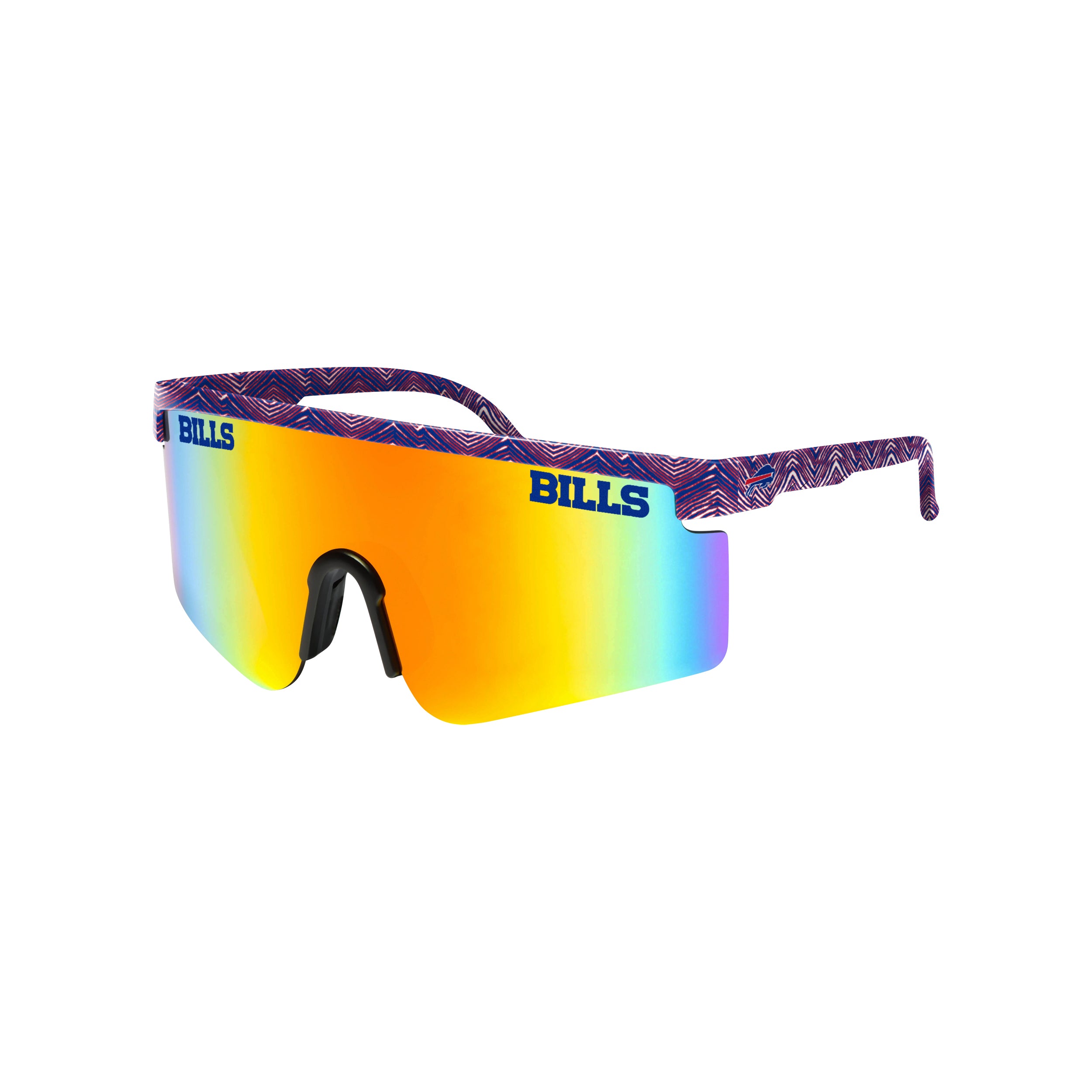 FOCO X Zubaz NFL Collab 90s Retro Swag Sunglasses Buffalo Bills