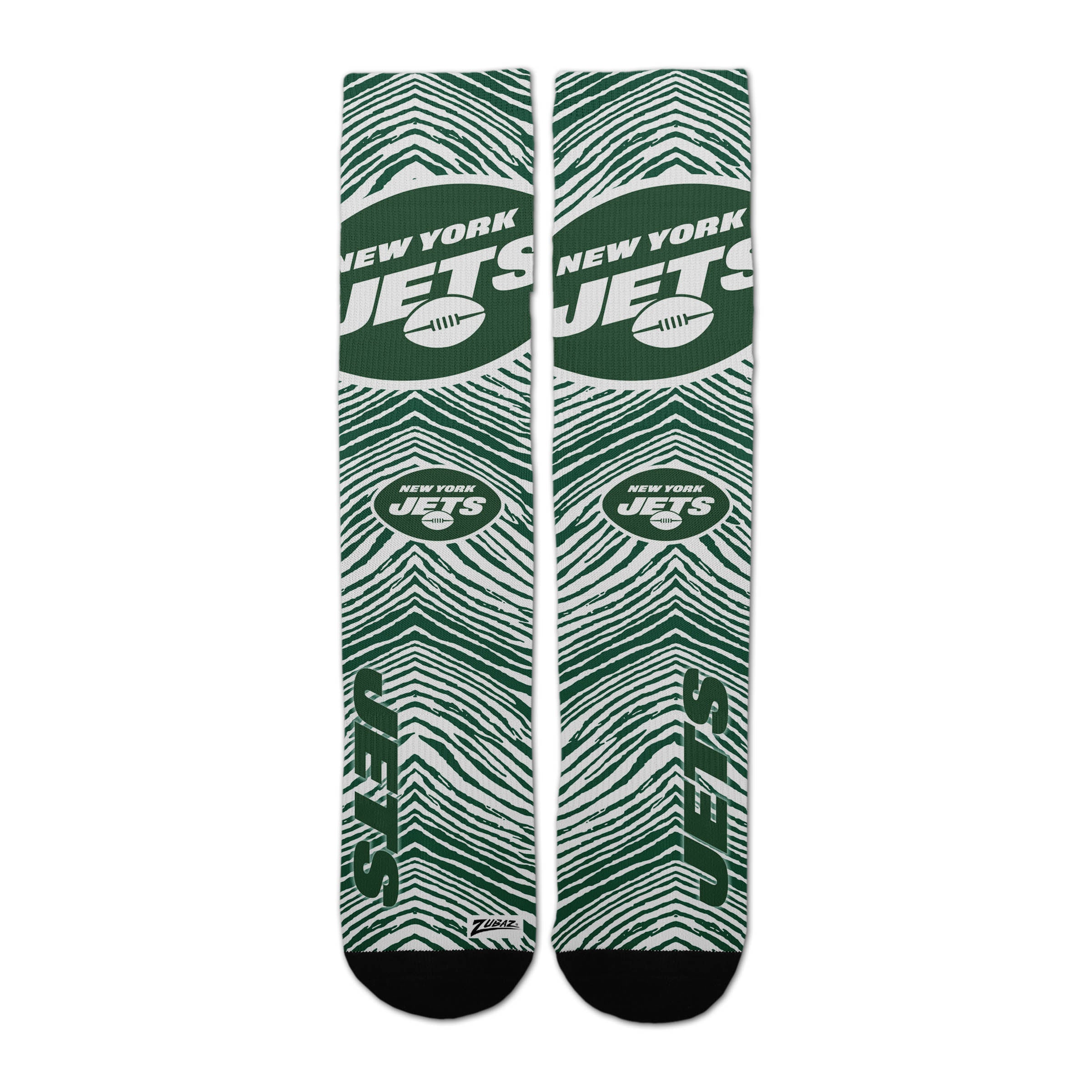 Zubaz By For Bare Feet NFL Zubified Adult and Youth Dress Socks, New York Jets, One Size