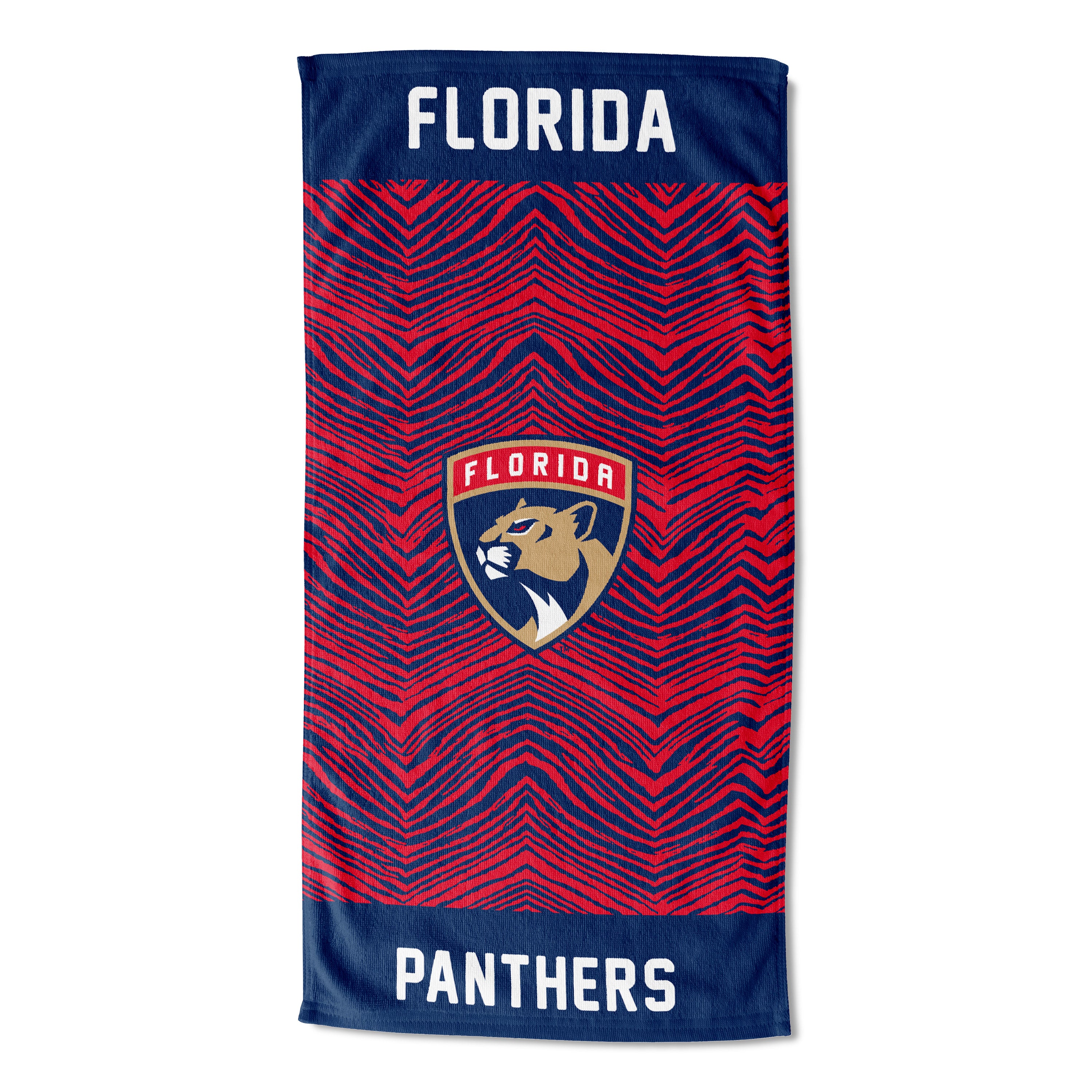 Zubaz X Northwest NHL Florida Panthers State Line Beach Towel, 30x60