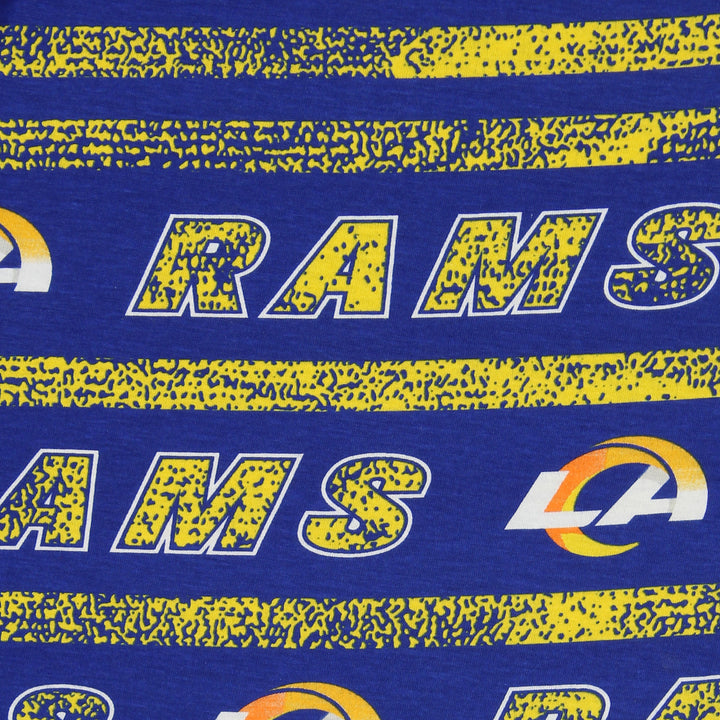 Zubaz NFL Men's LOS ANGELES RAMS RAMS BLUE/YELLOW COMFY PANT STATIC LINES Large