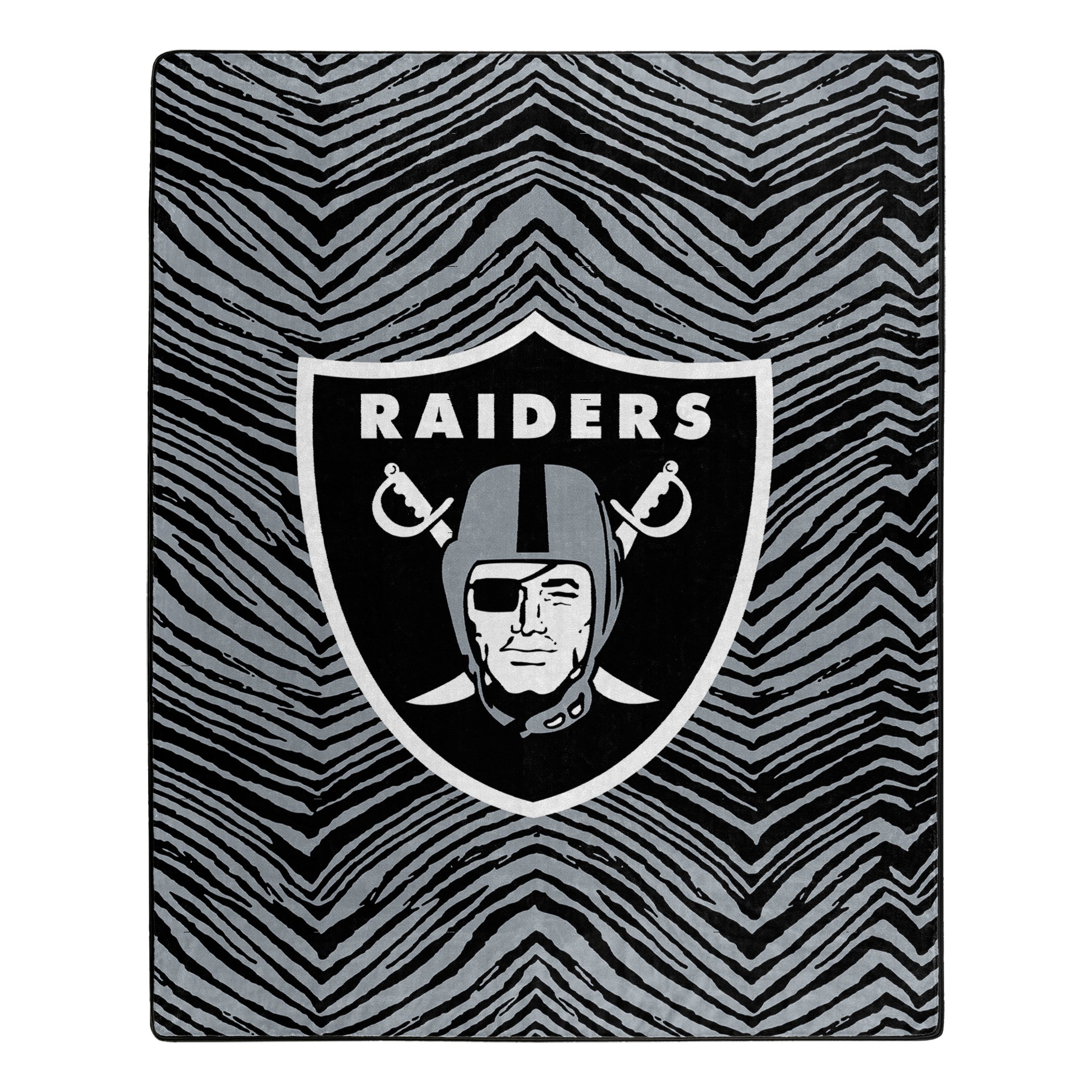 Zubaz X Northwest NFL Las Vegas Raiders Zubified 50X60 Raschel Throw B