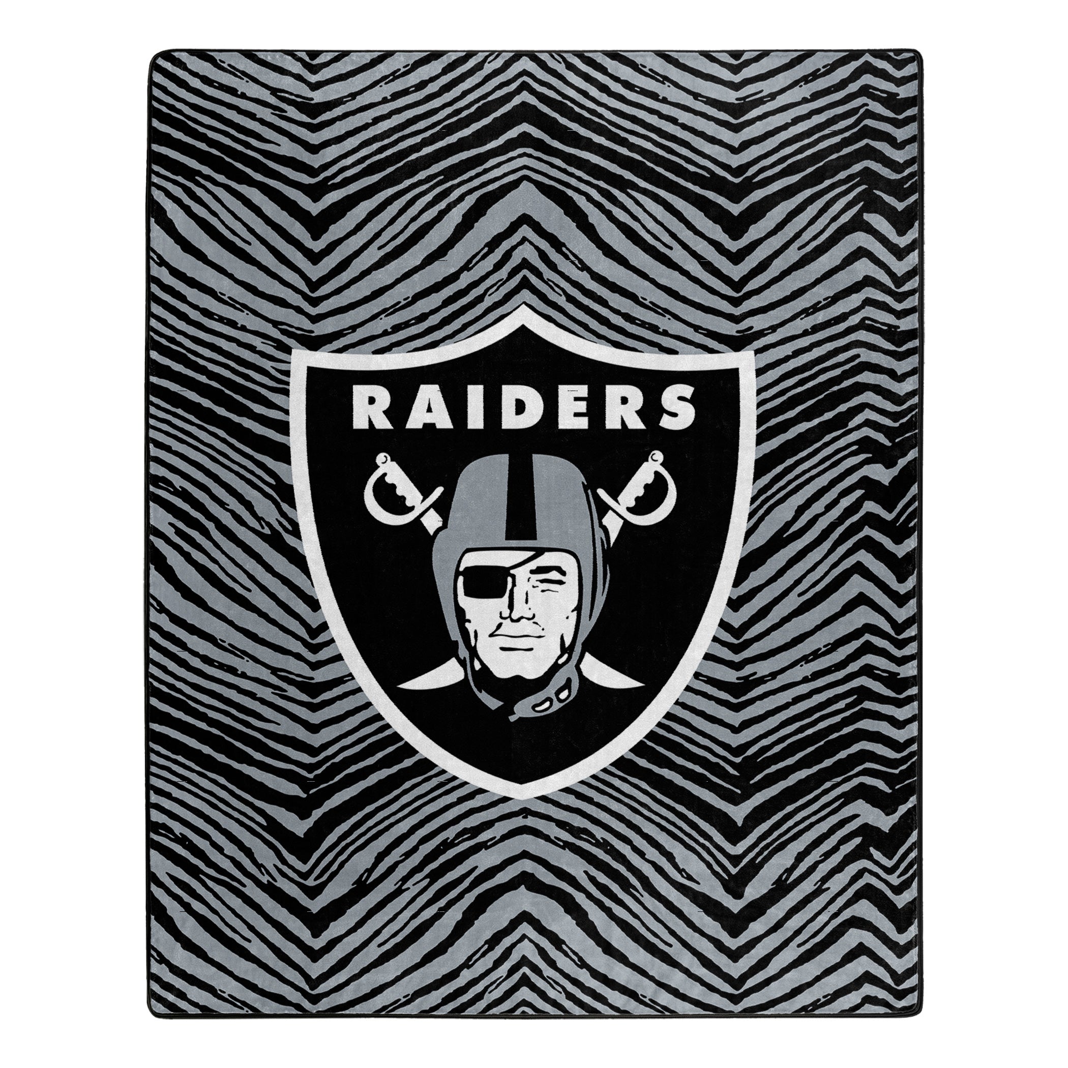 Zubaz X Northwest NFL Las Vegas Raiders Zubified 50X60 Raschel Throw Blanket