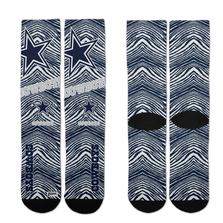 Zubaz By For Bare Feet NFL Zubified Adult and Youth Dress Socks, Dallas Cowboys, One Size