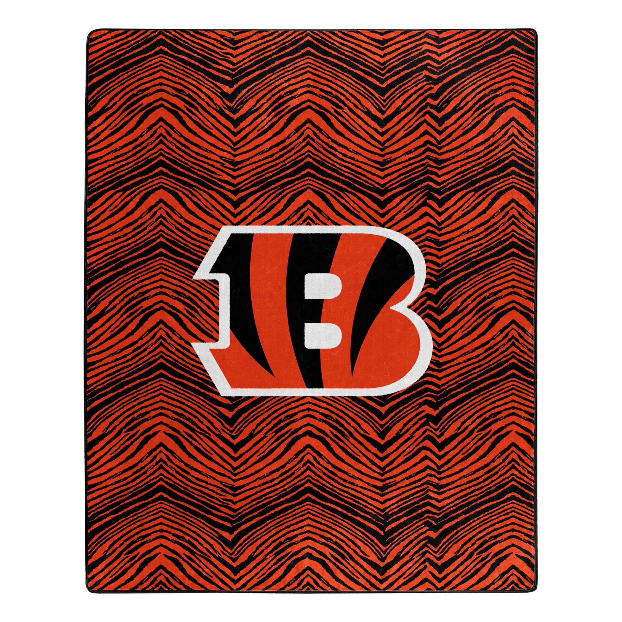 Zubaz X Northwest NFL Cincinnati Bengals Zubified Raschel Throw Blanket