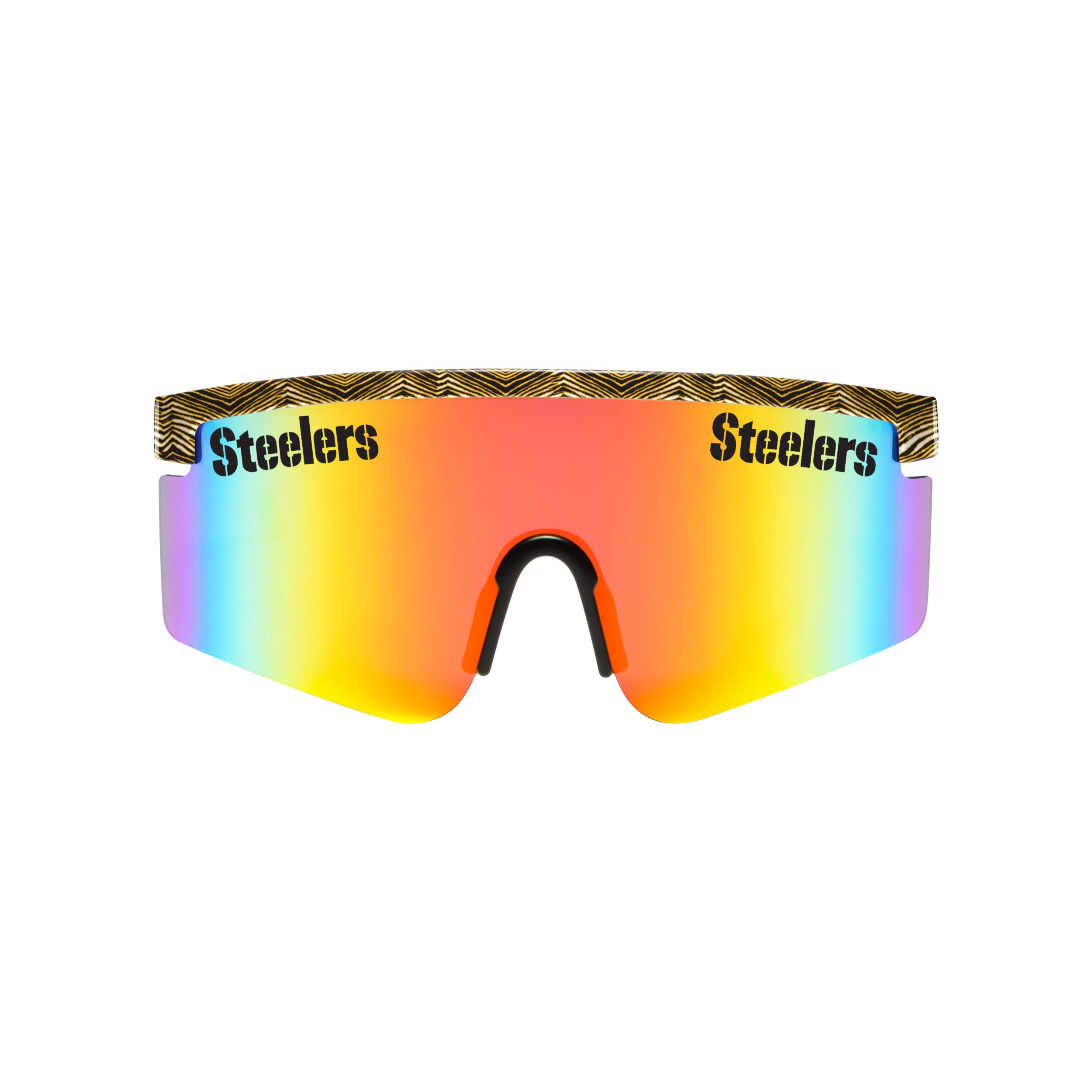 FOCO X Zubaz NFL Collab 90s Retro Swag Sunglasses, Pittsburgh Steelers