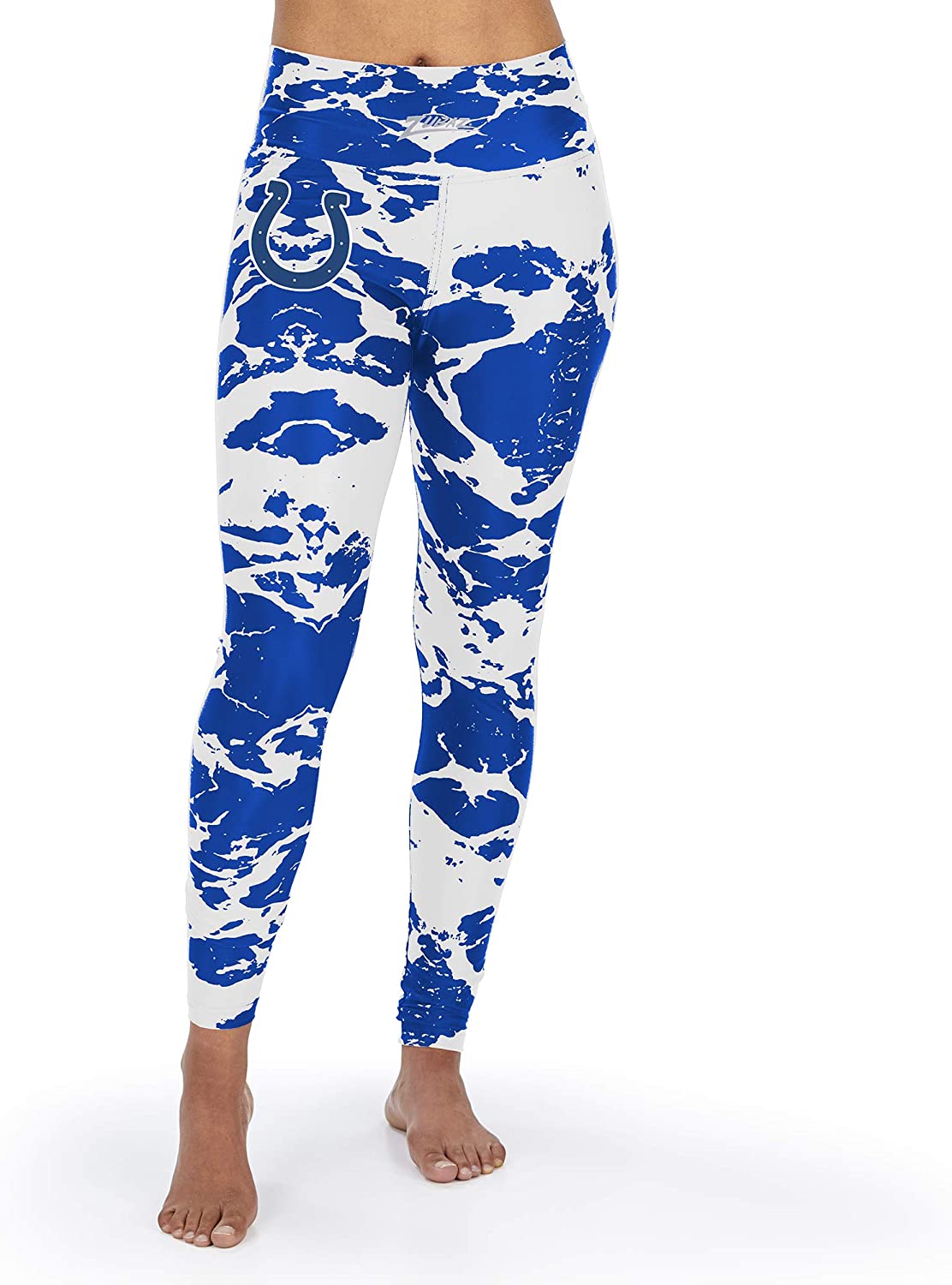 Zubaz Women's INDIANAPOLIS COLTS ROYAL BLUE/WHITE LAVA LEGGING XS