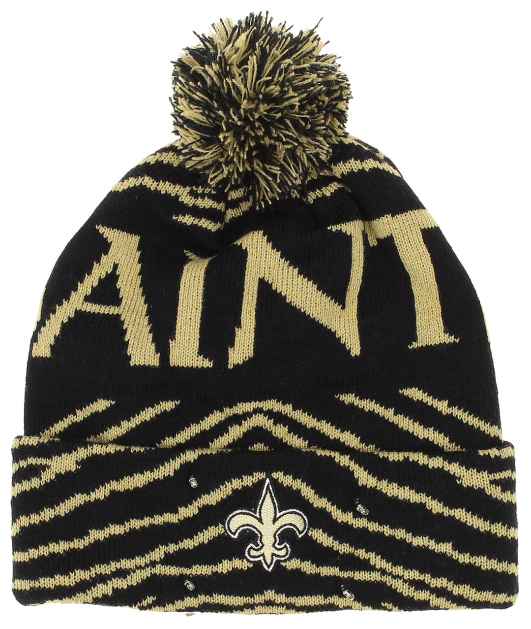 FOCO X Zubaz NFL Collab 3 Pack Glove Scarf & Hat Outdoor Winter Set, New Orleans Saints
