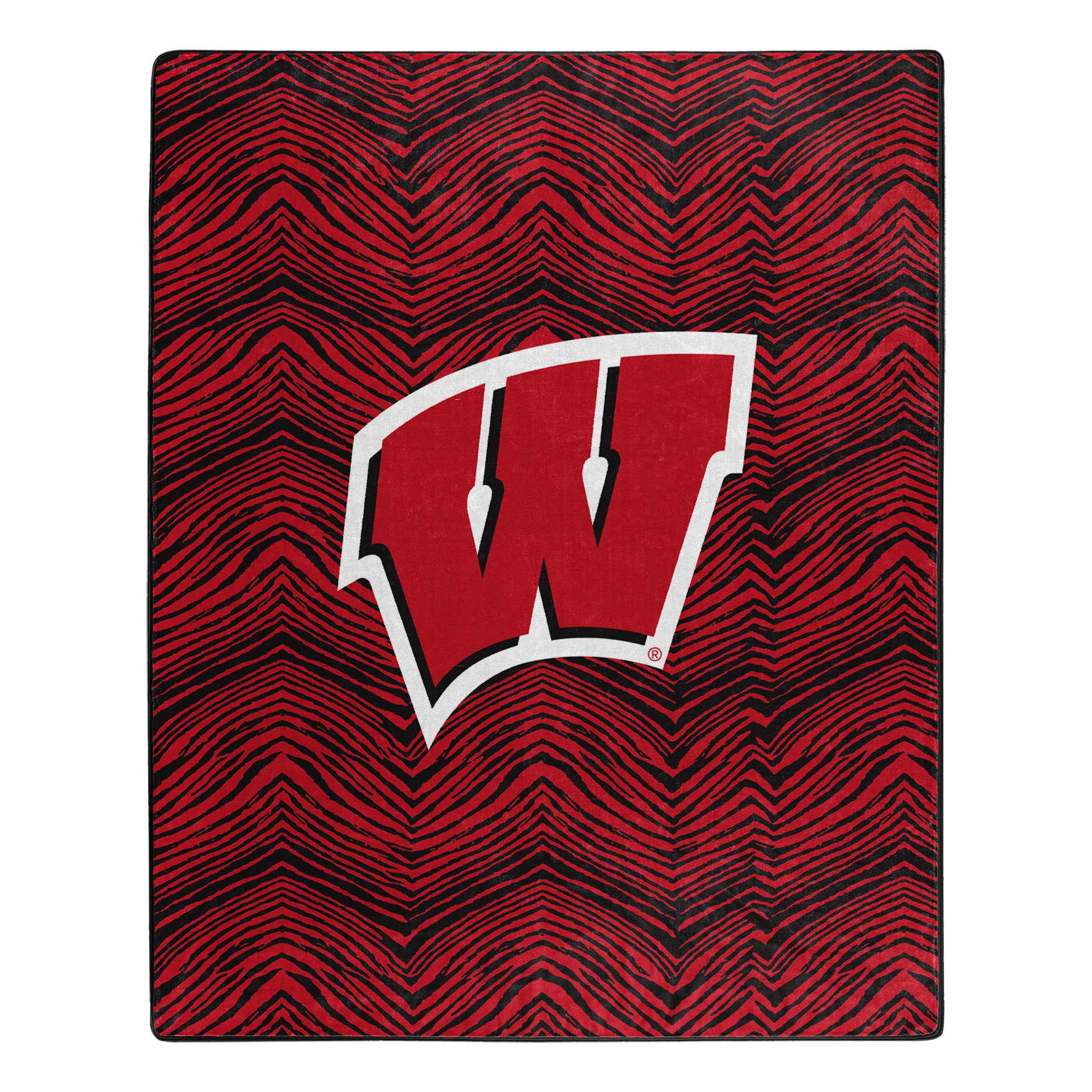 Zubaz X Northwest NCAA Wisconsin Badgers Zubified Throw Blanket