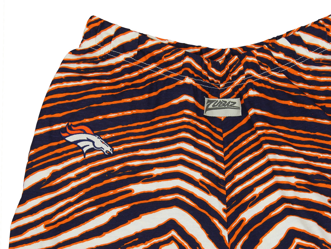 Zubaz NFL Men's Denver Broncos Lounge Zebra Print Shorts