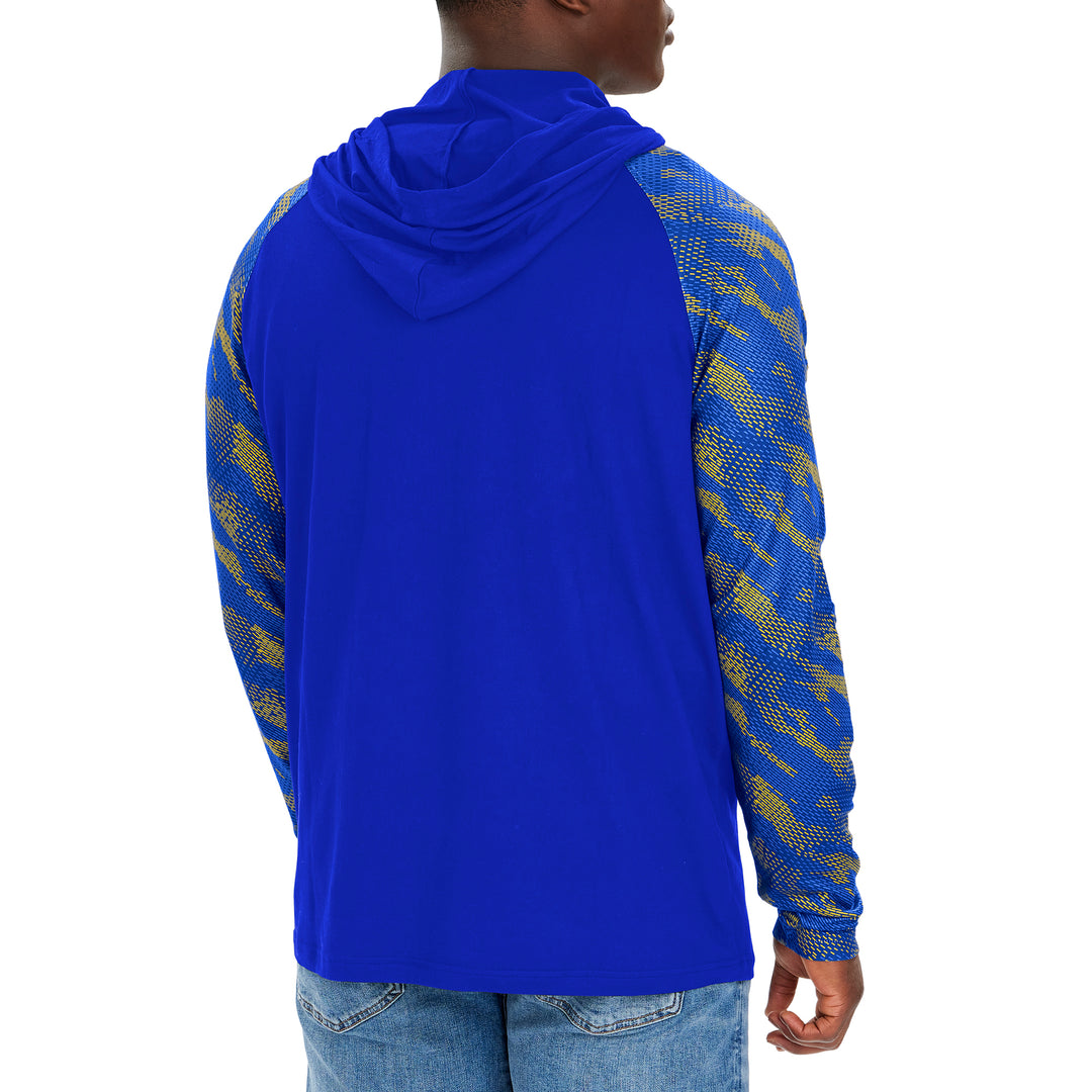 Zubaz NFL Men's Los Angeles Rams Viper Print Pullover Hooded Sweatshirt