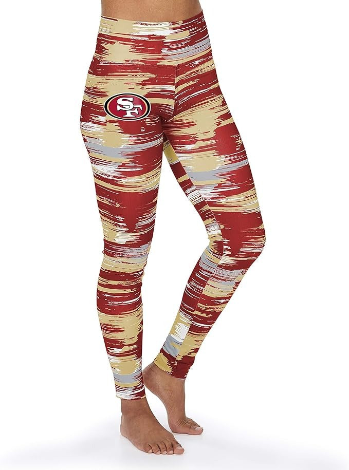 Zubaz NFL SAN FRANCISCO 49ERS TEAM COLOR BRUSHED PAINT LEGGING XXL