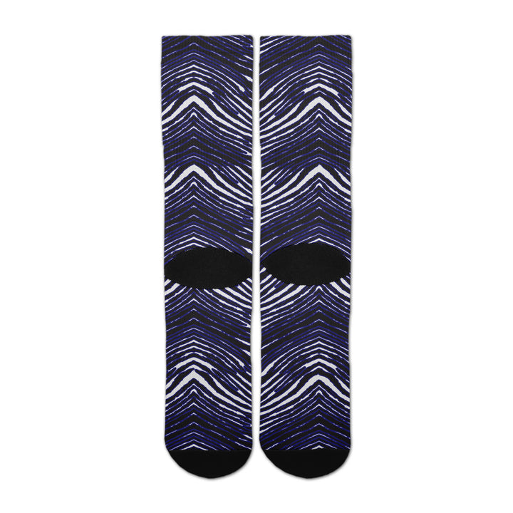 Zubaz By For Bare Feet NFL Zubified Adult and Youth Dress Socks, Baltimore Ravens, Large