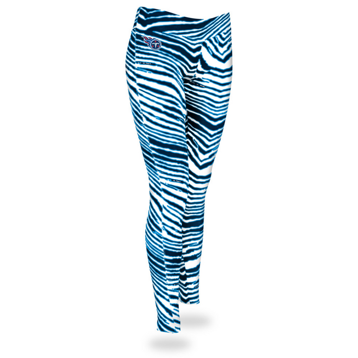 Zubaz NFL Women's Tennessee Titans Zebra Print Legging Bottoms