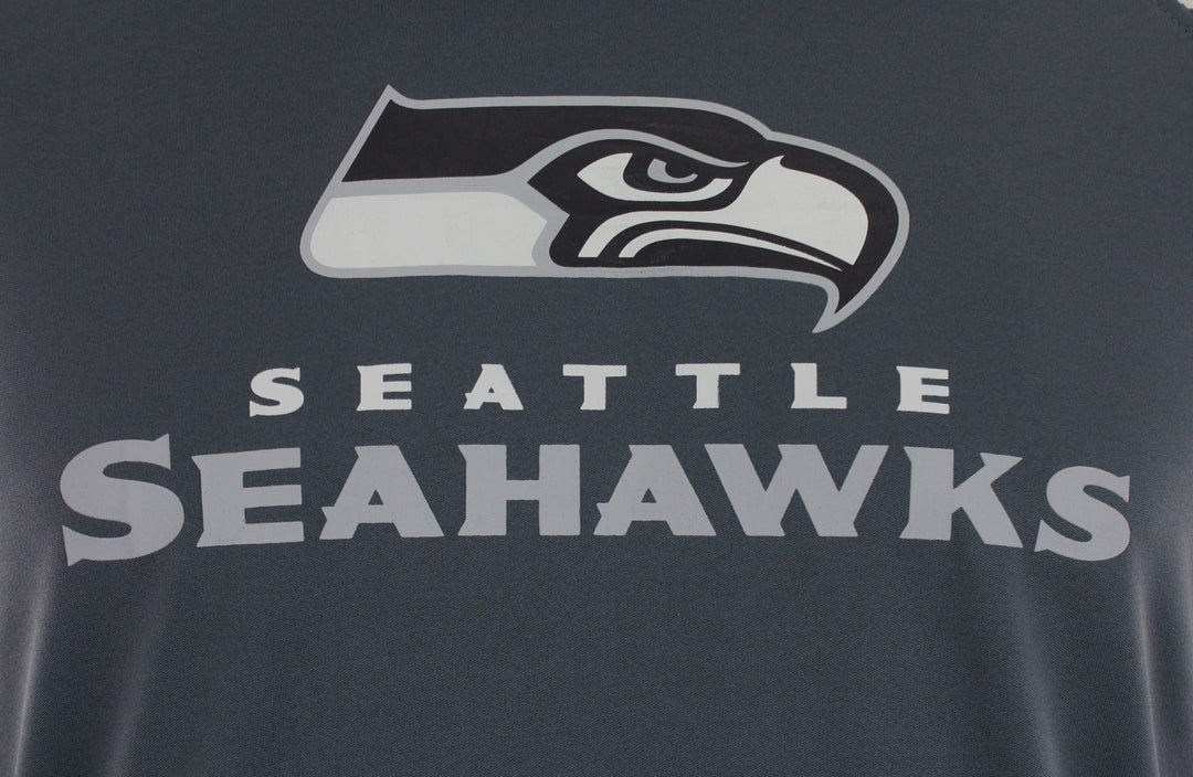 Zubaz NFL Men's Seattle Seahawks Gray Post Light Weight Hoodie