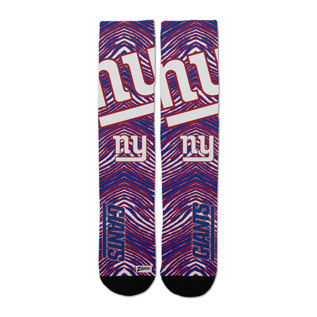 Zubaz By For Bare Feet NFL Zubified Adult and Youth Dress Socks, New York Giants, One Size