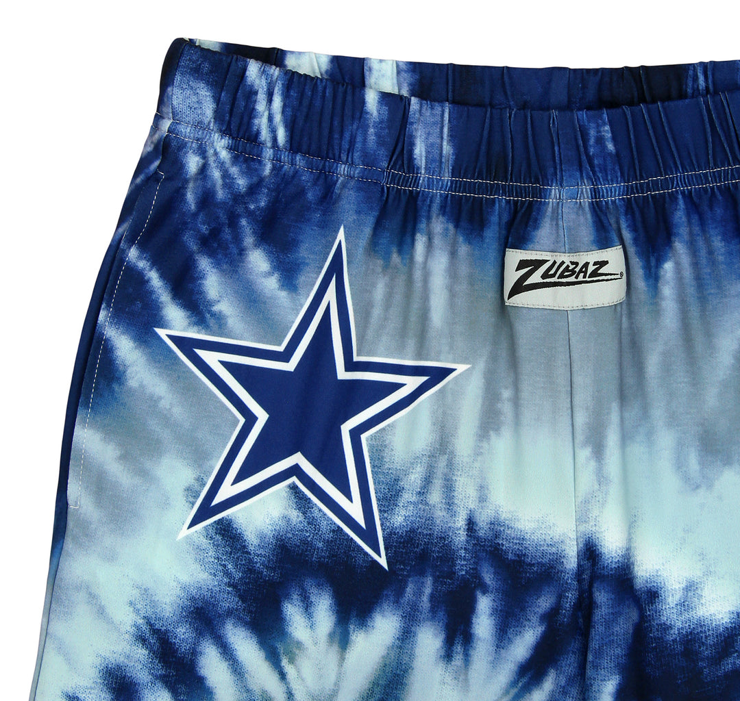 Zubaz Dallas Cowboys NFL Men's Tie Dye Team Colors Lounge Pants, Blue